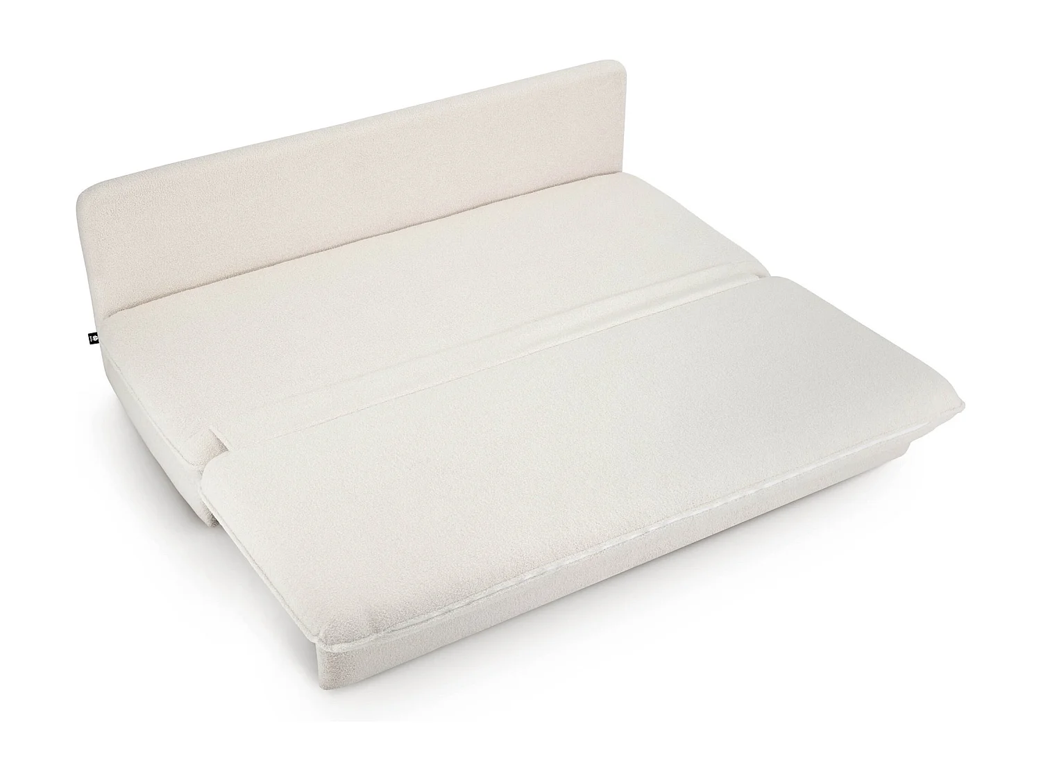 Canapé droit convertible tissu bouclette 3 places grège SERON