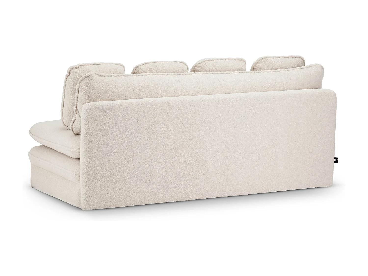 Canapé droit convertible tissu bouclette 3 places grège SERON