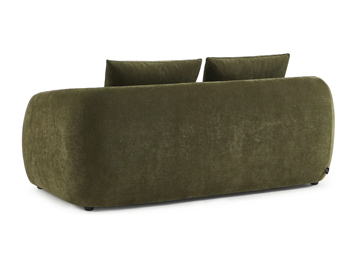 Canapé droit convertible tissu chenille 2 places vert VORIN
