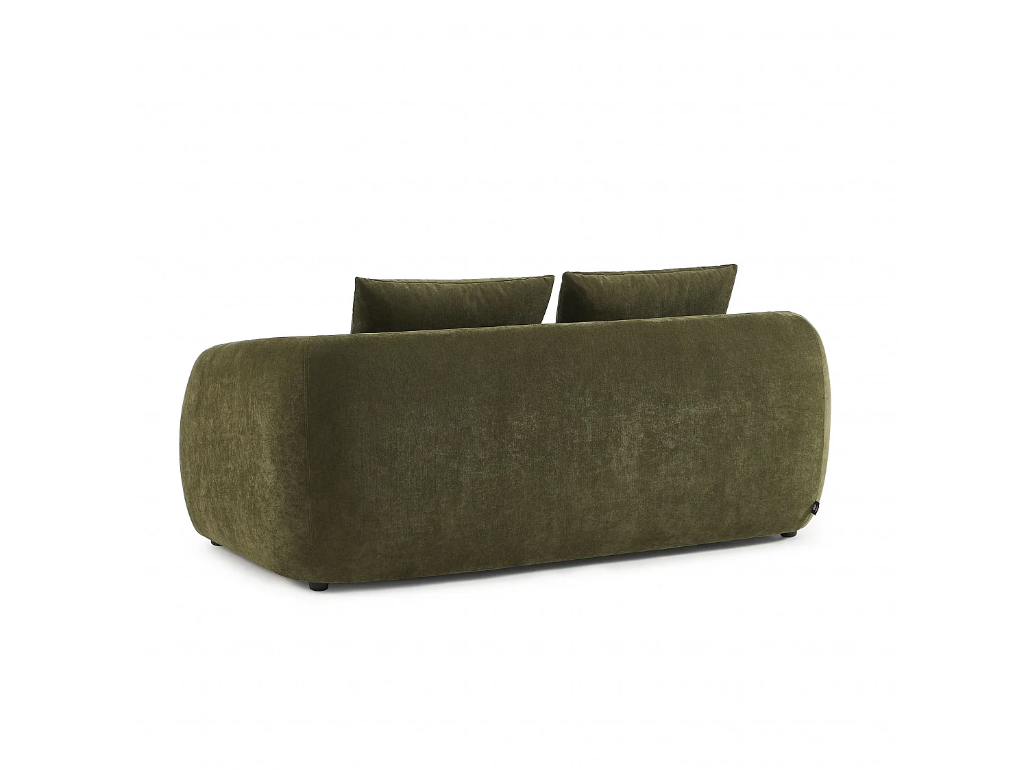 Canapé droit convertible tissu chenille 2 places vert VORIN