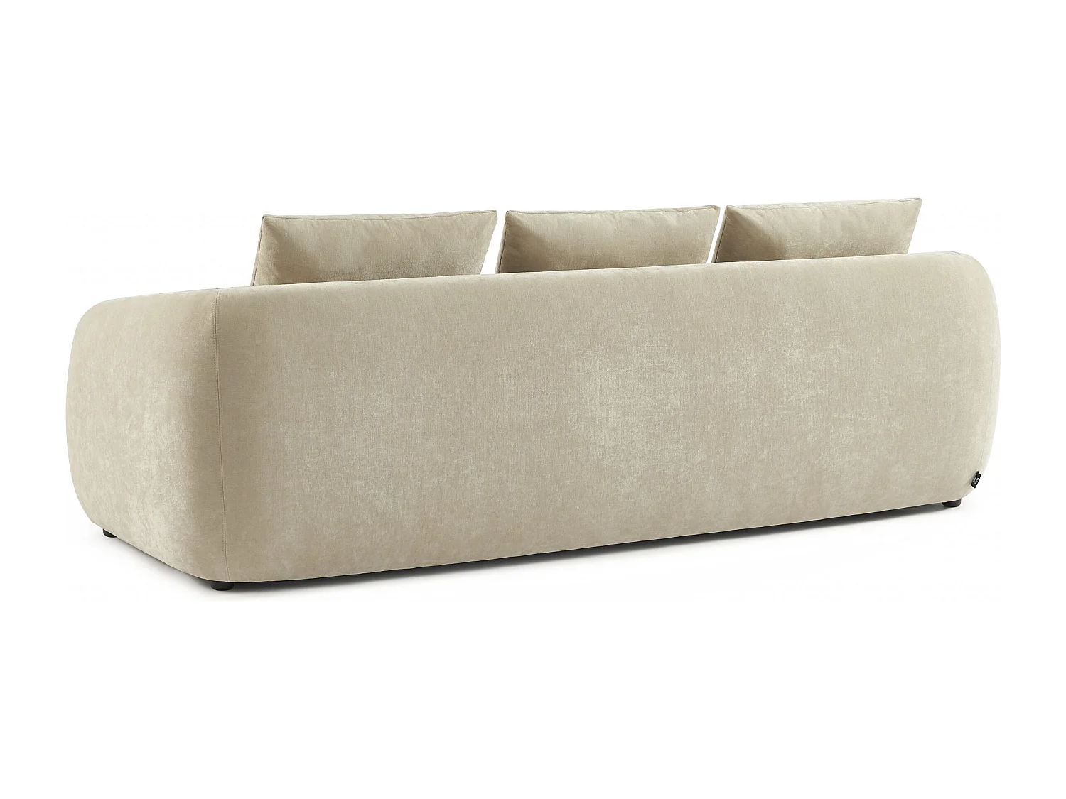 Canapé droit convertible tissu chenille 3 places grège VORIN