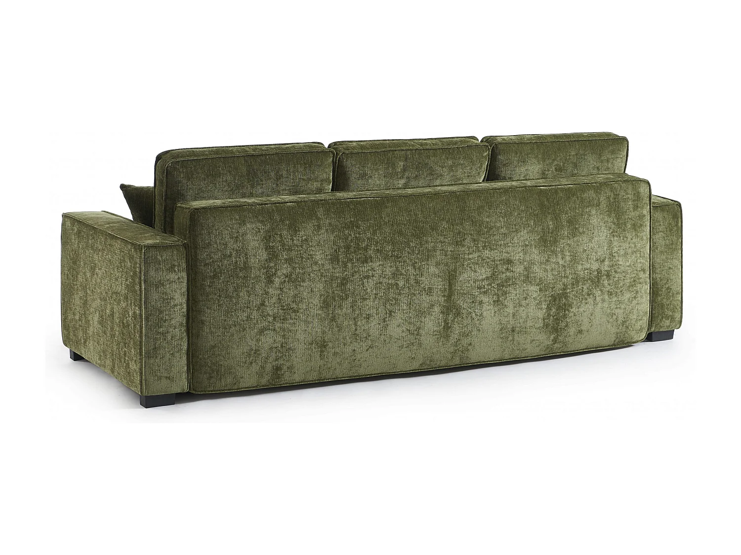 Canapé droit convertible tissu 3 places vert ORYON