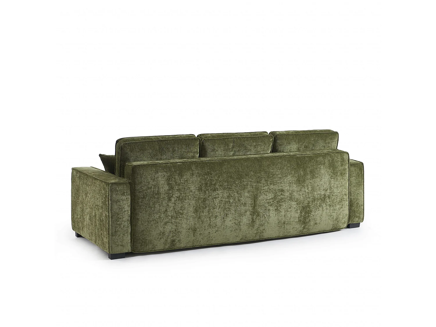 Canapé droit convertible tissu 3 places vert ORYON