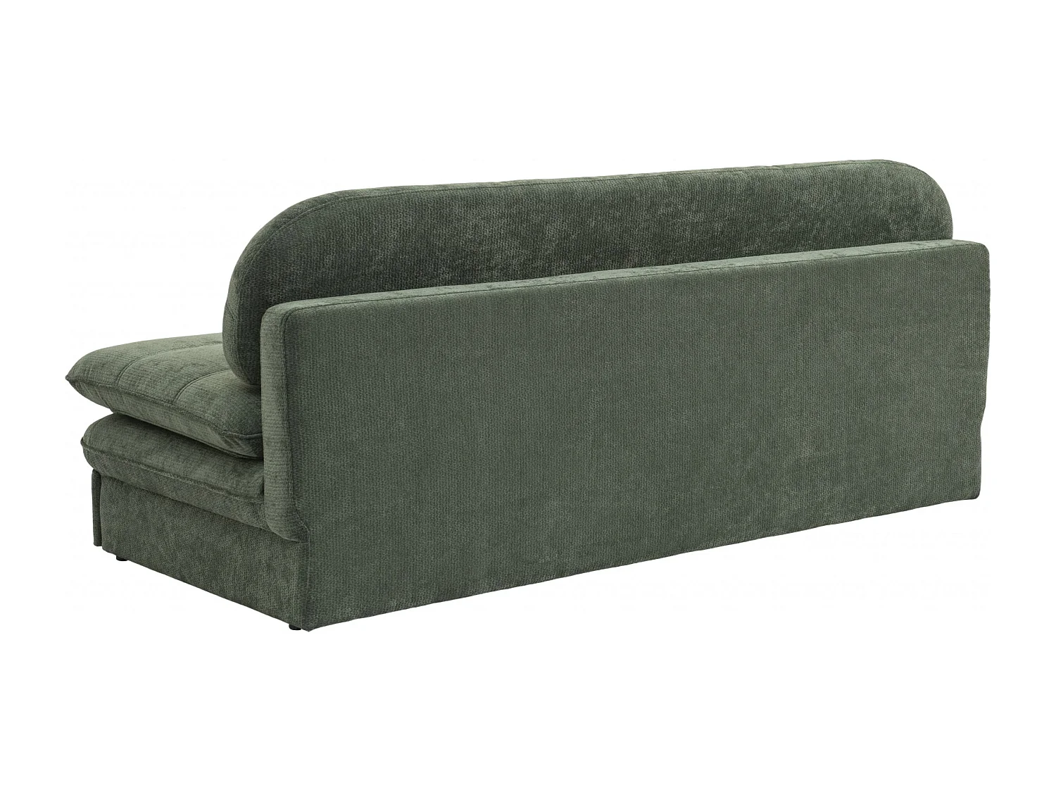 Canapé droit convertible tissu 3 places vert MYNORA
