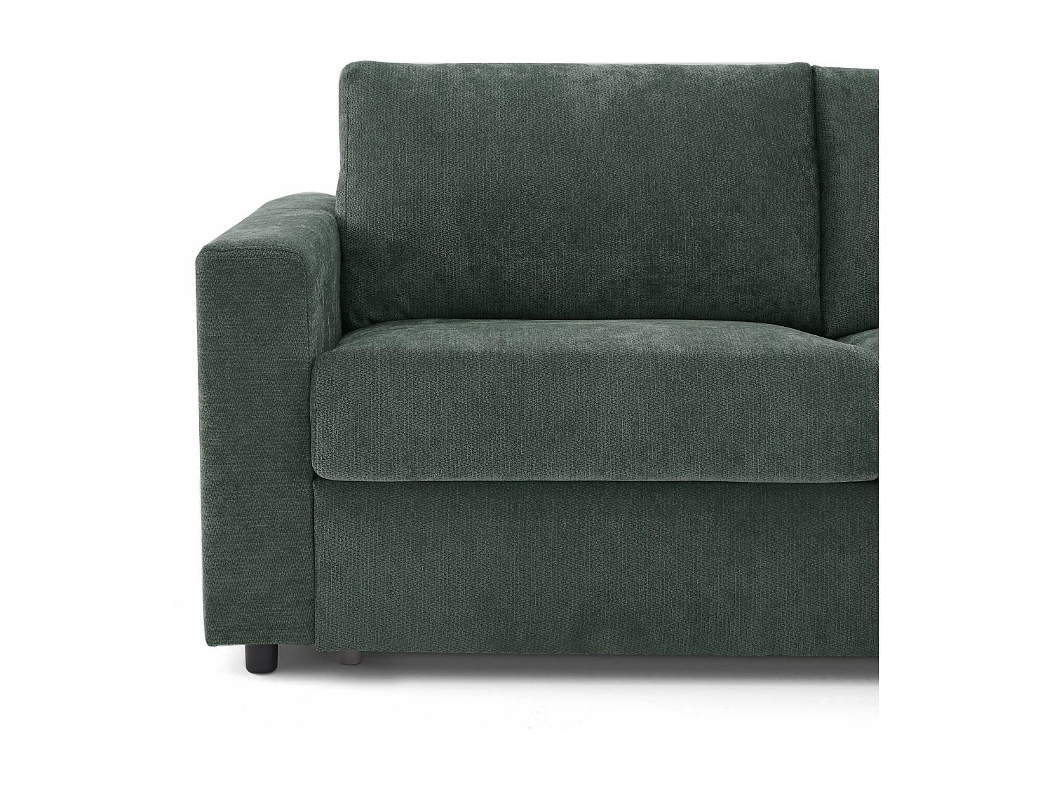 Canapé droit convertible tissu 3 places vert ZAYEN