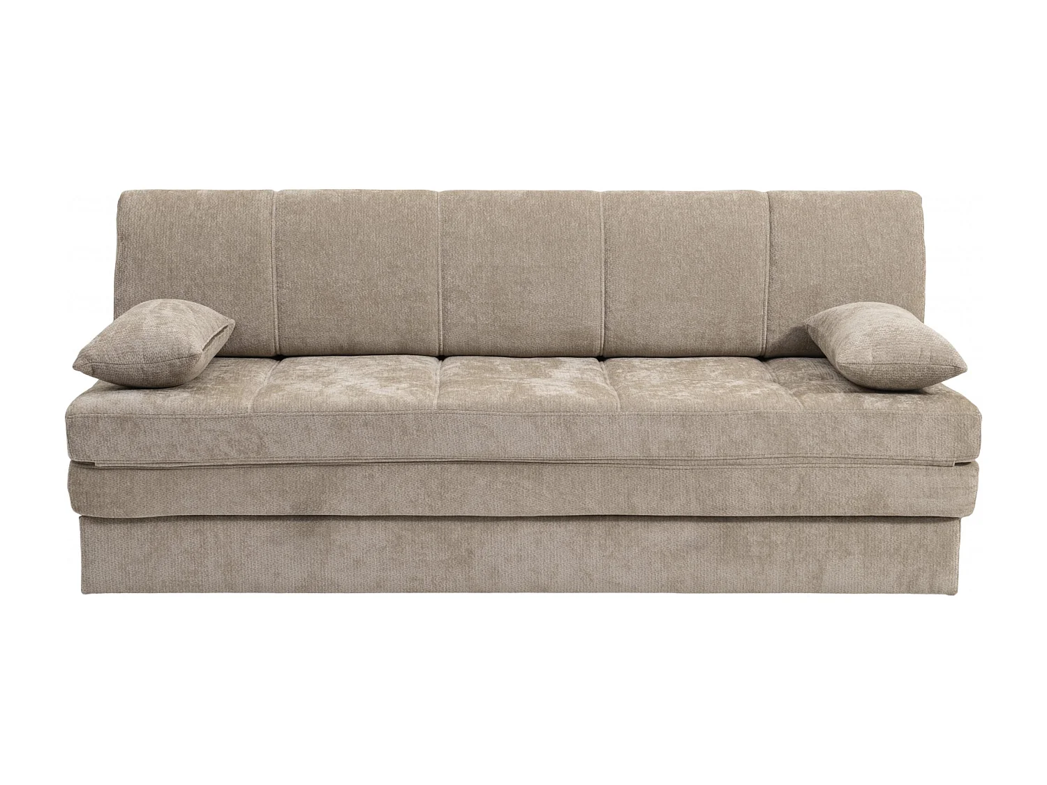 Canapé droit convertible tissu 3 places marron ALVIA