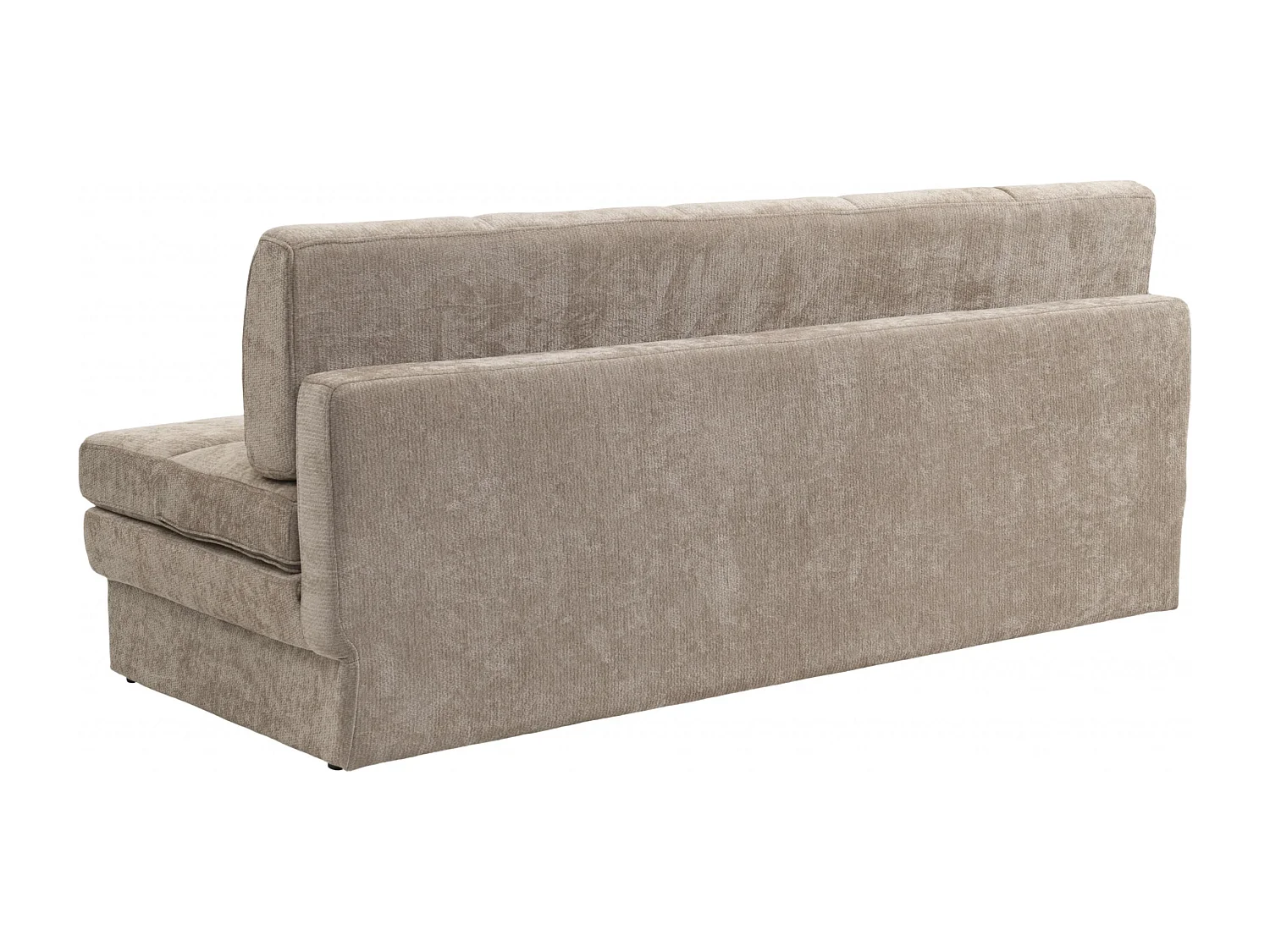 Canapé droit convertible tissu 3 places marron ALVIA