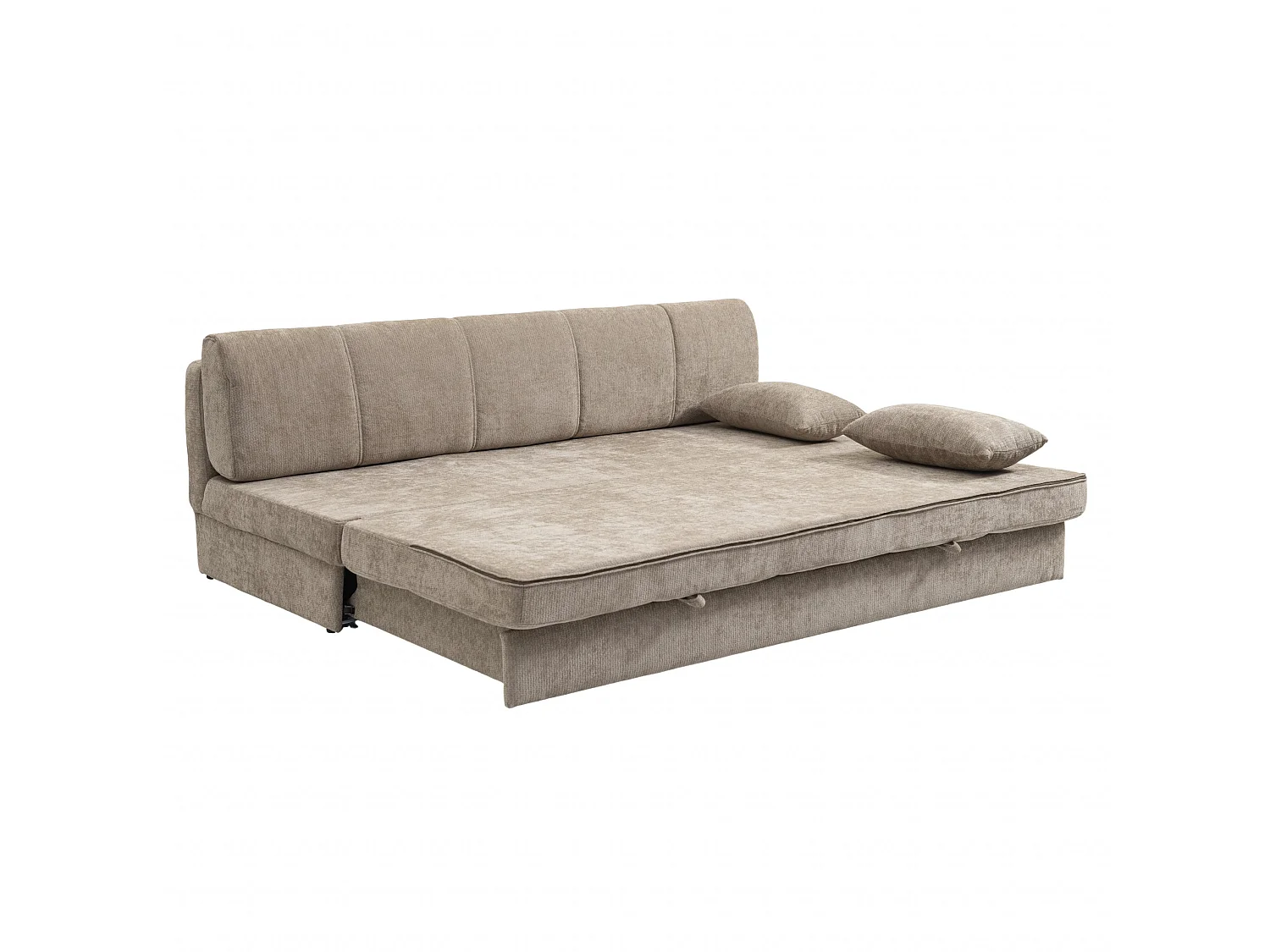 Canapé droit convertible tissu 3 places marron ALVIA