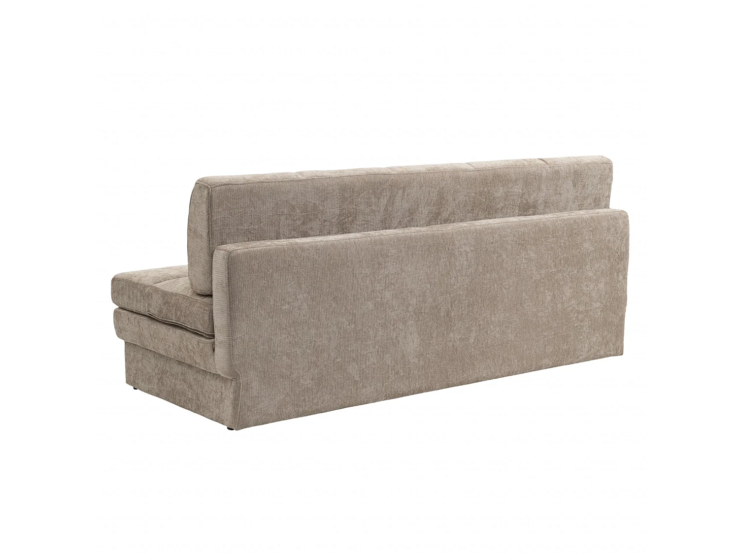 Canapé droit convertible tissu 3 places marron ALVIA