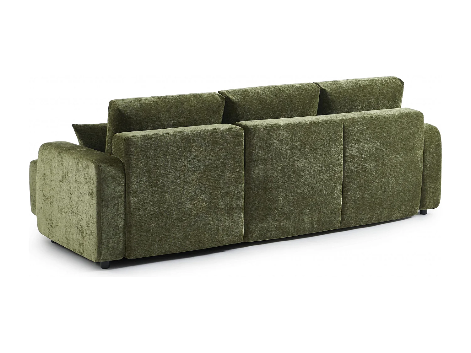 Canapé d'angle réversible convertible tissu 4 places vert KYRON