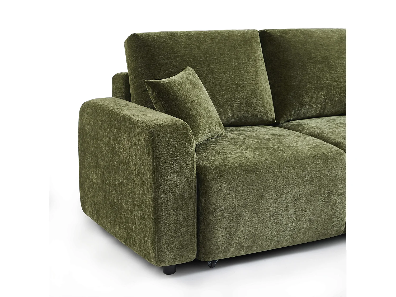 Canapé d'angle réversible convertible tissu 4 places vert KYRON