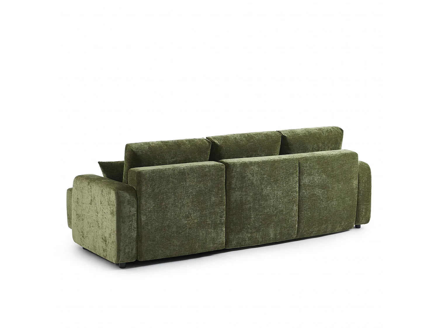 Canapé d'angle réversible convertible tissu 4 places vert KYRON