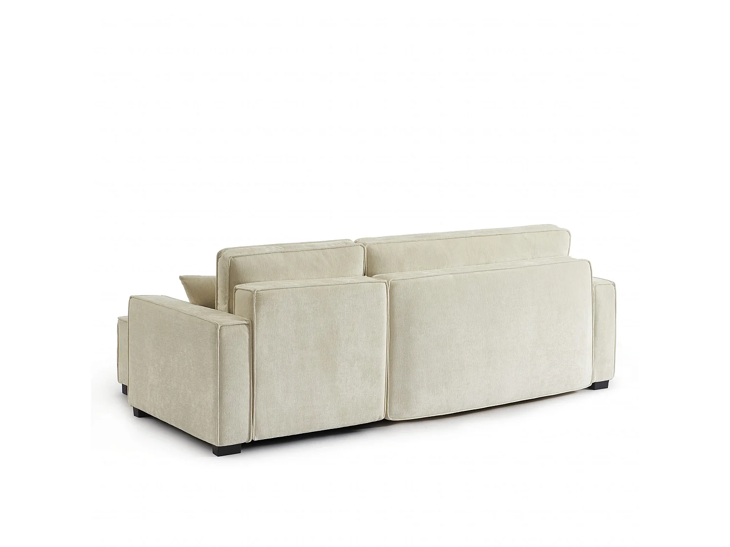 Canapé d'angle réversible convertible tissu 4 places beige ORYON
