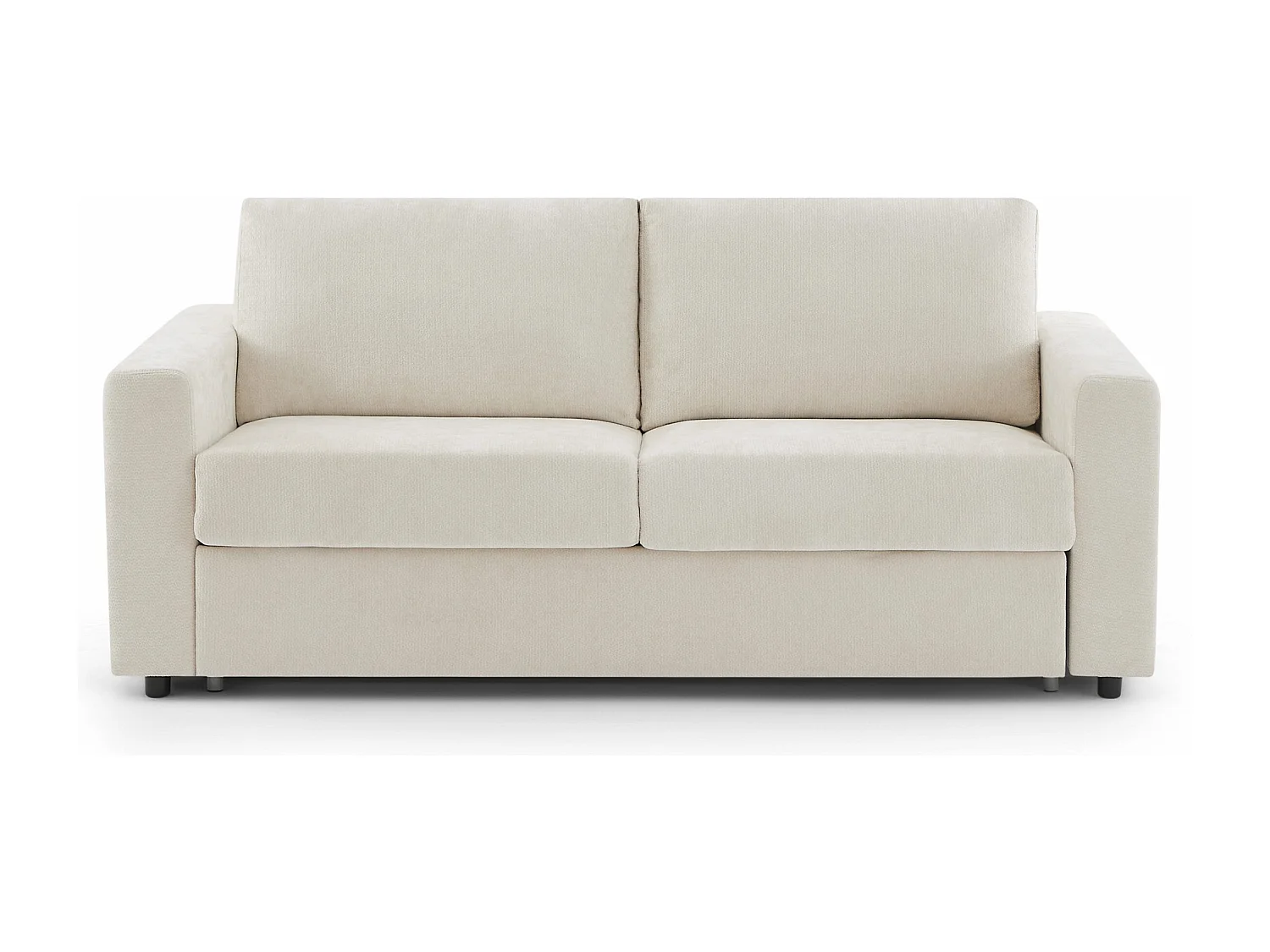 Canapé droit convertible tissu 3 places beige ZAYEN