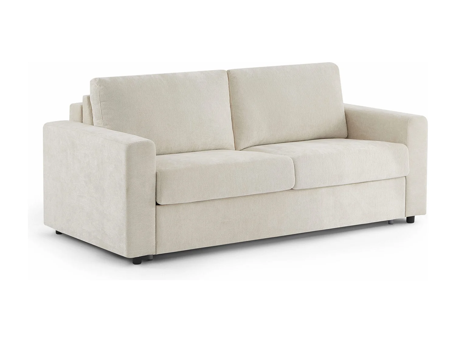 Canapé droit convertible tissu 3 places beige ZAYEN