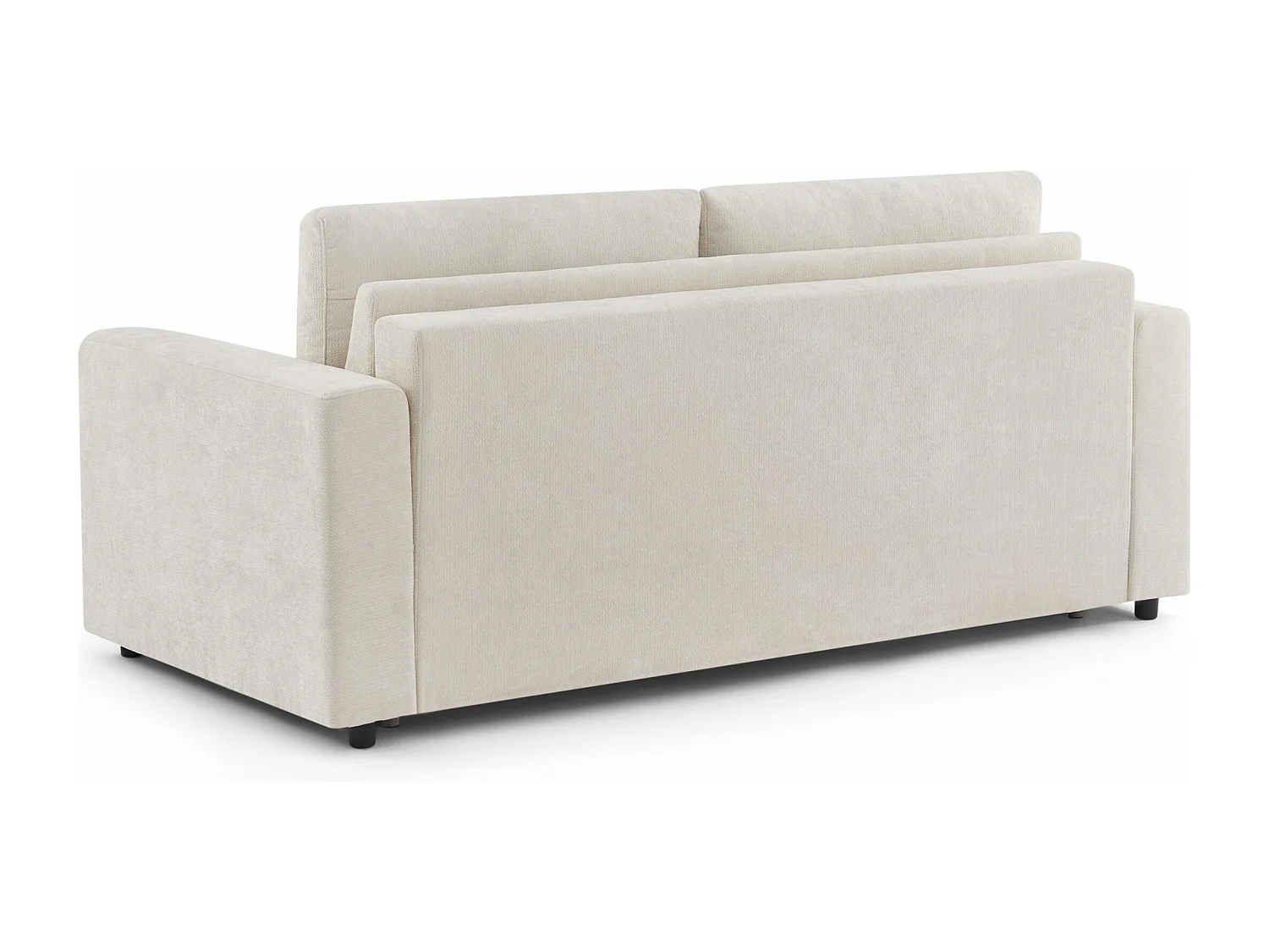 Canapé droit convertible tissu 3 places beige ZAYEN