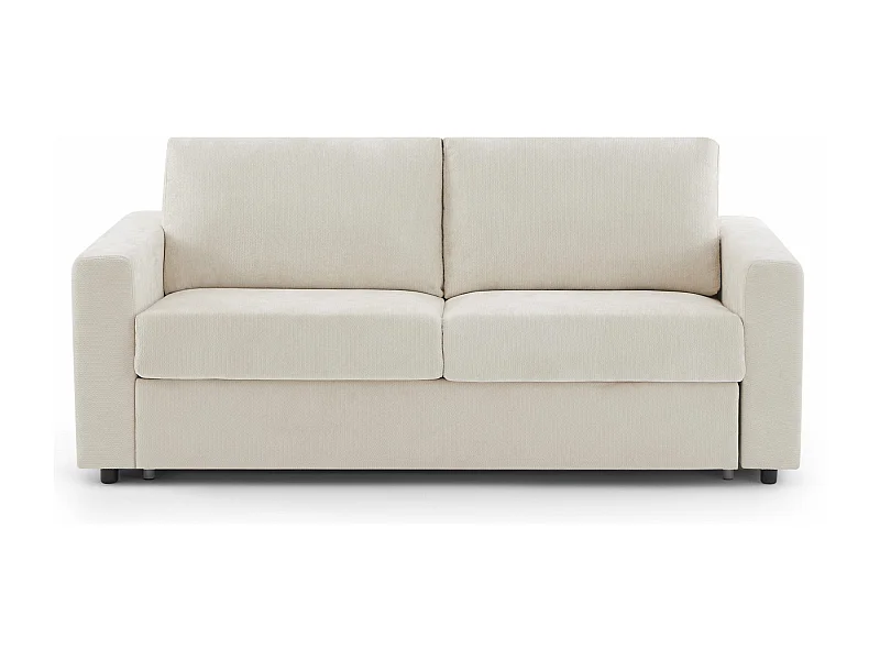 Canapé droit convertible tissu 3 places beige ZAYEN