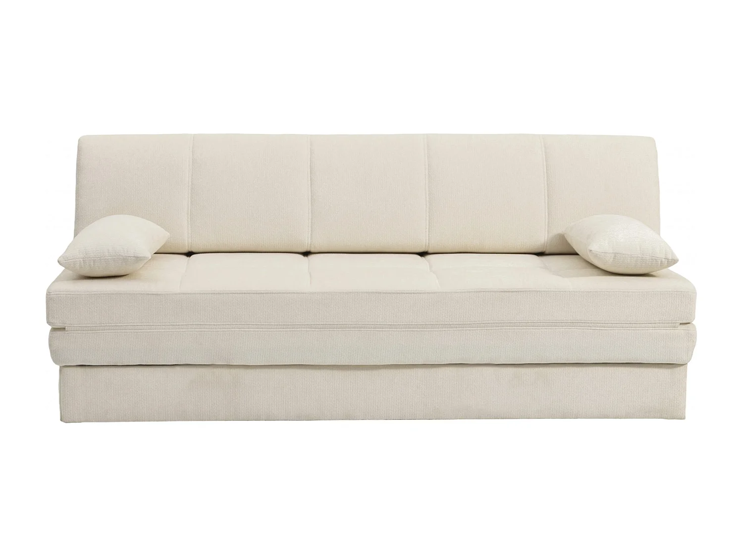 Canapé droit convertible tissu 3 places beige ALVIA