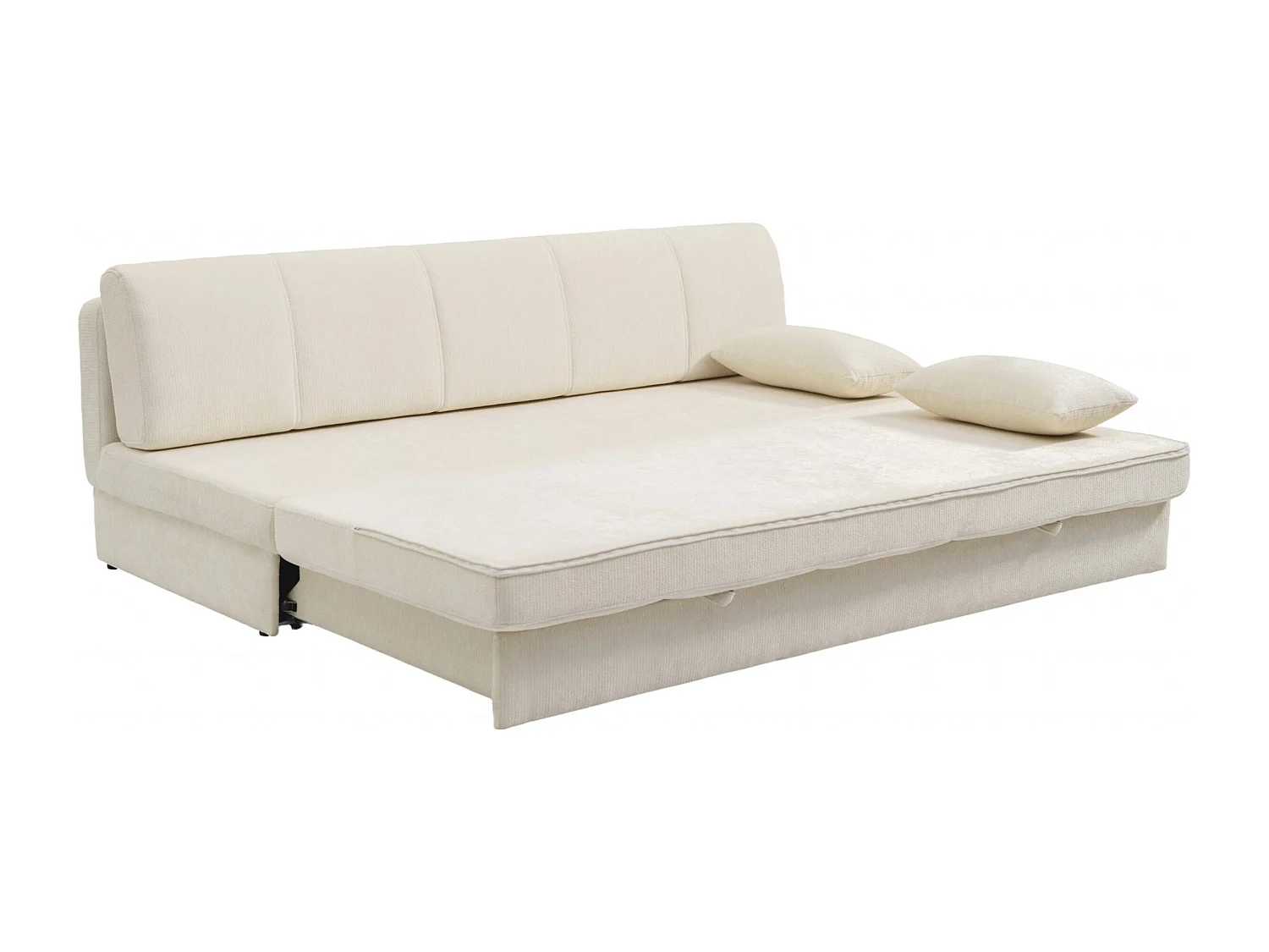 Canapé droit convertible tissu 3 places beige ALVIA