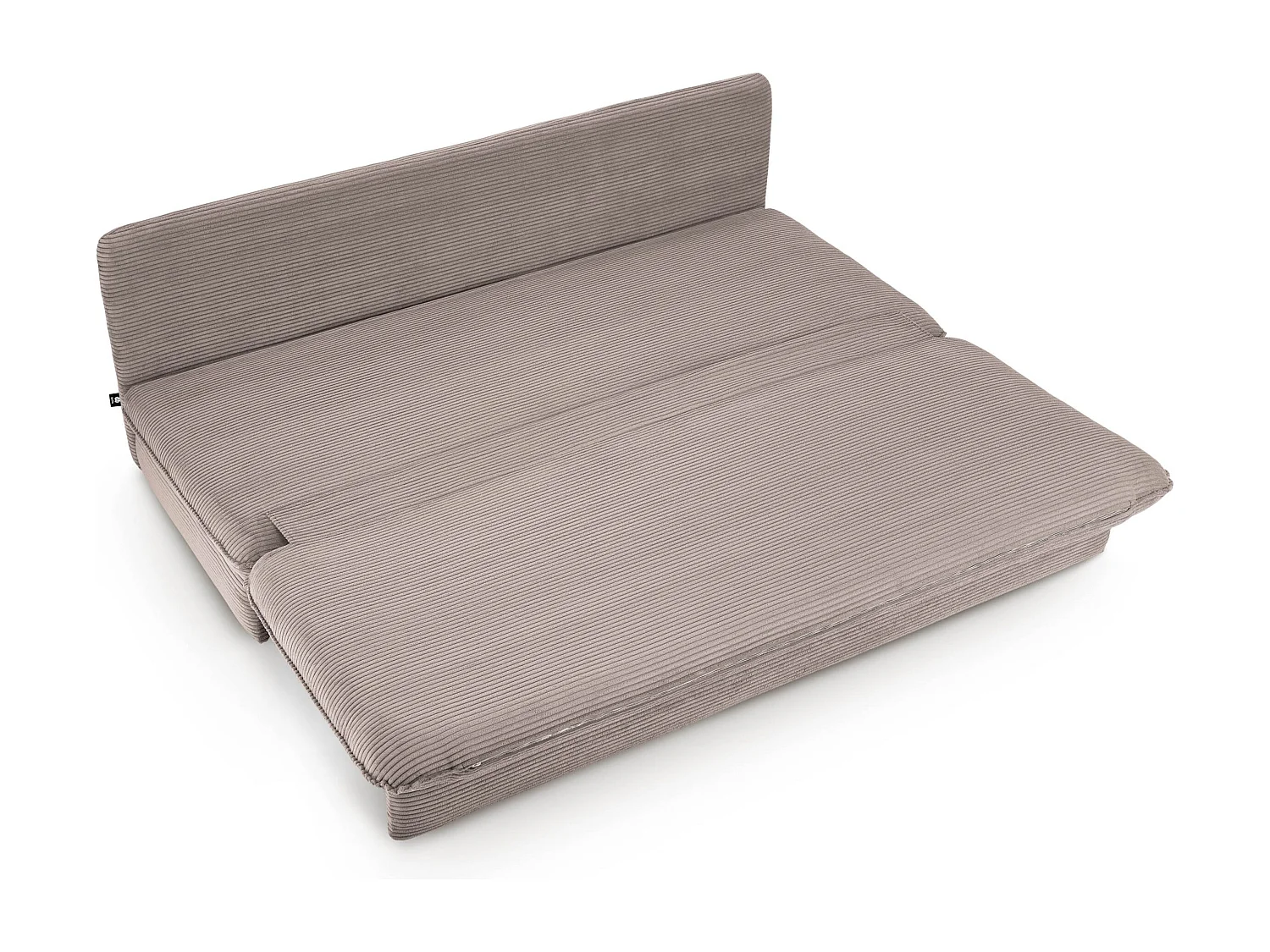 Canapé droit convertible velours côtelé 3 places grège SERON