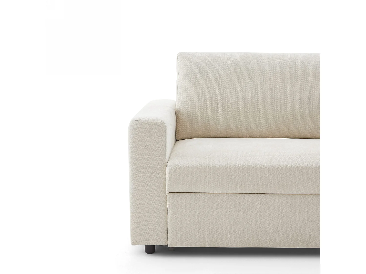 Canapé droit convertible tissu 2 places beige ZAYEN