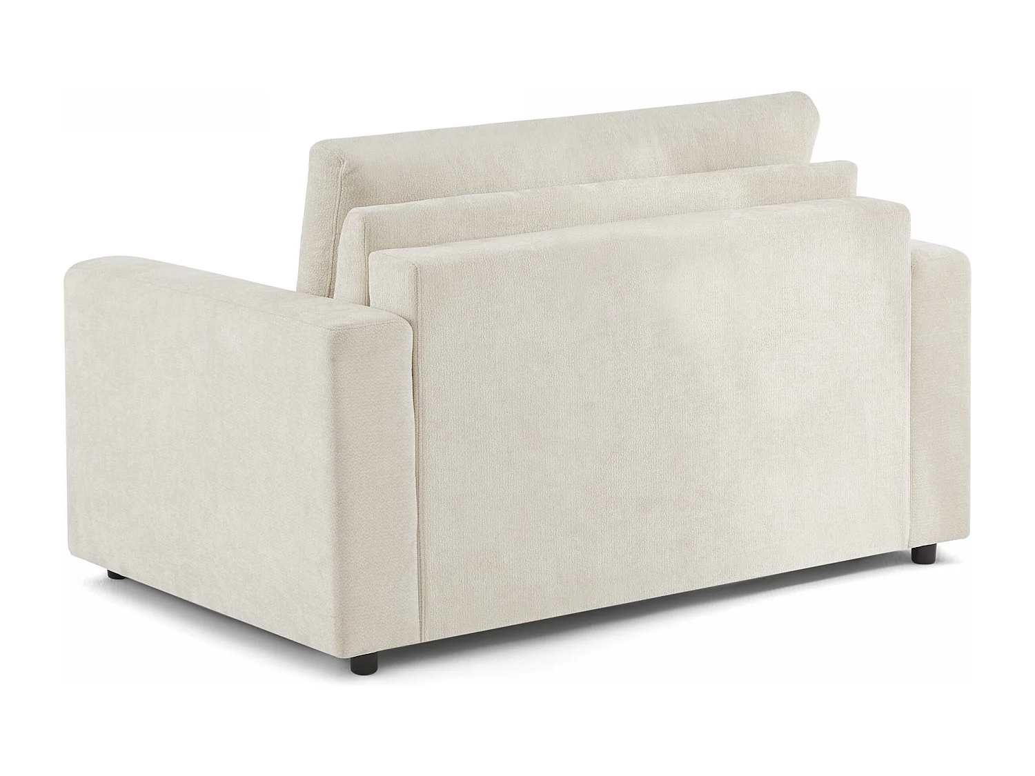 Canapé droit convertible tissu 2 places beige ZAYEN