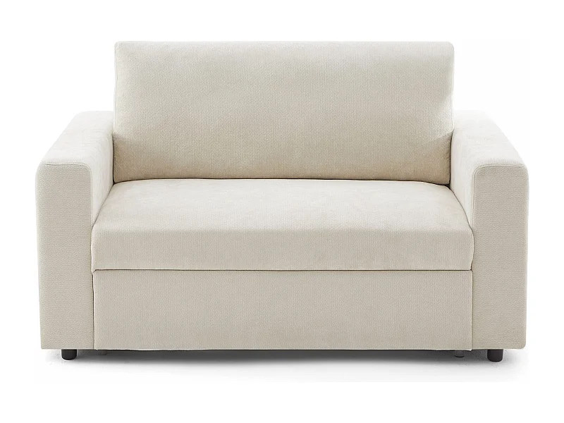 Canapé droit convertible tissu 2 places beige ZAYEN