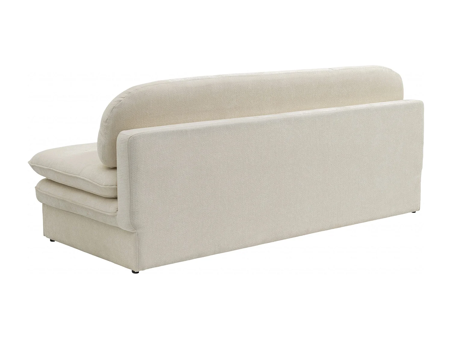 Canapé droit convertible tissu 3 places beige MYNORA