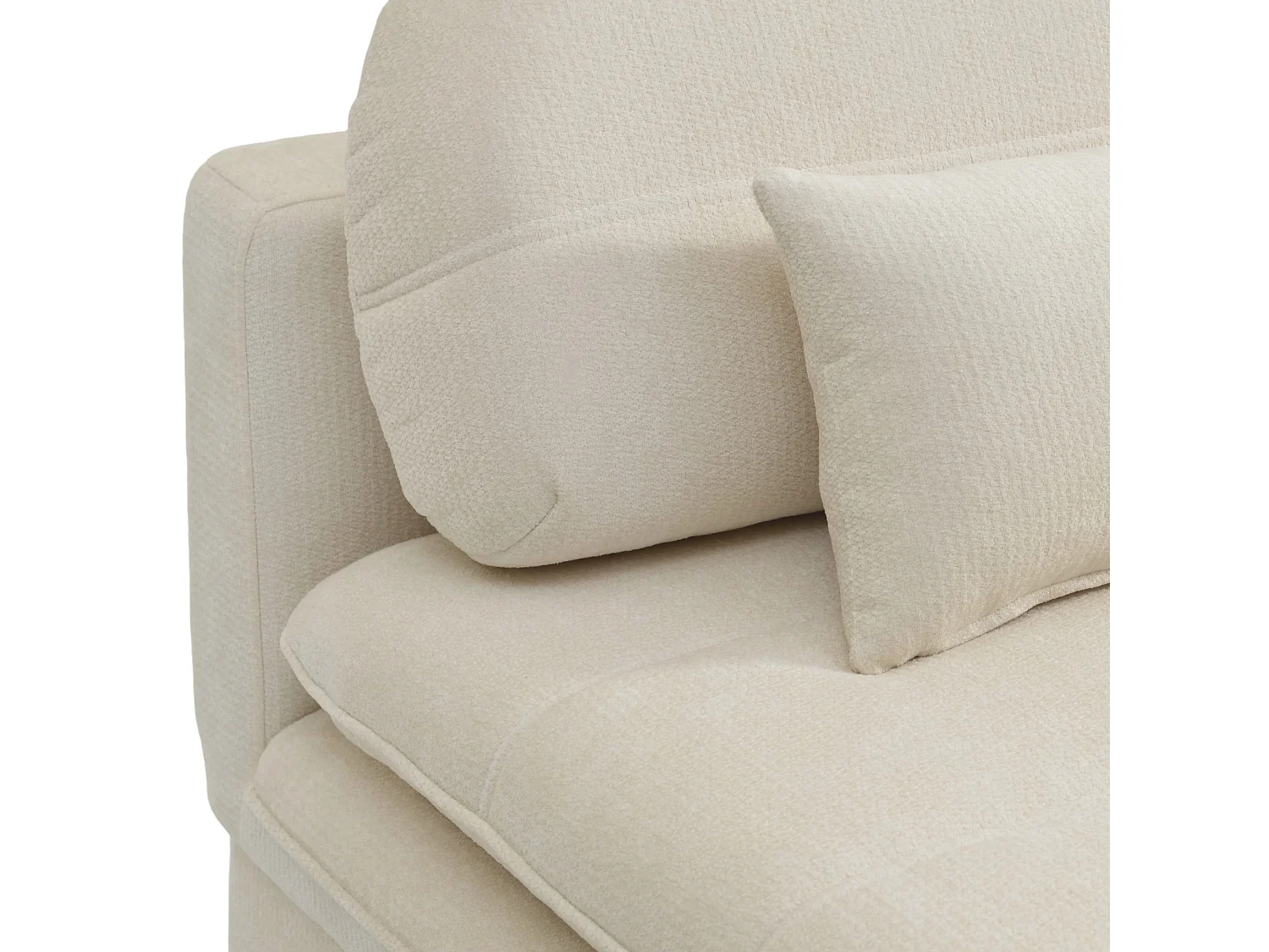 Canapé droit convertible tissu 3 places beige MYNORA
