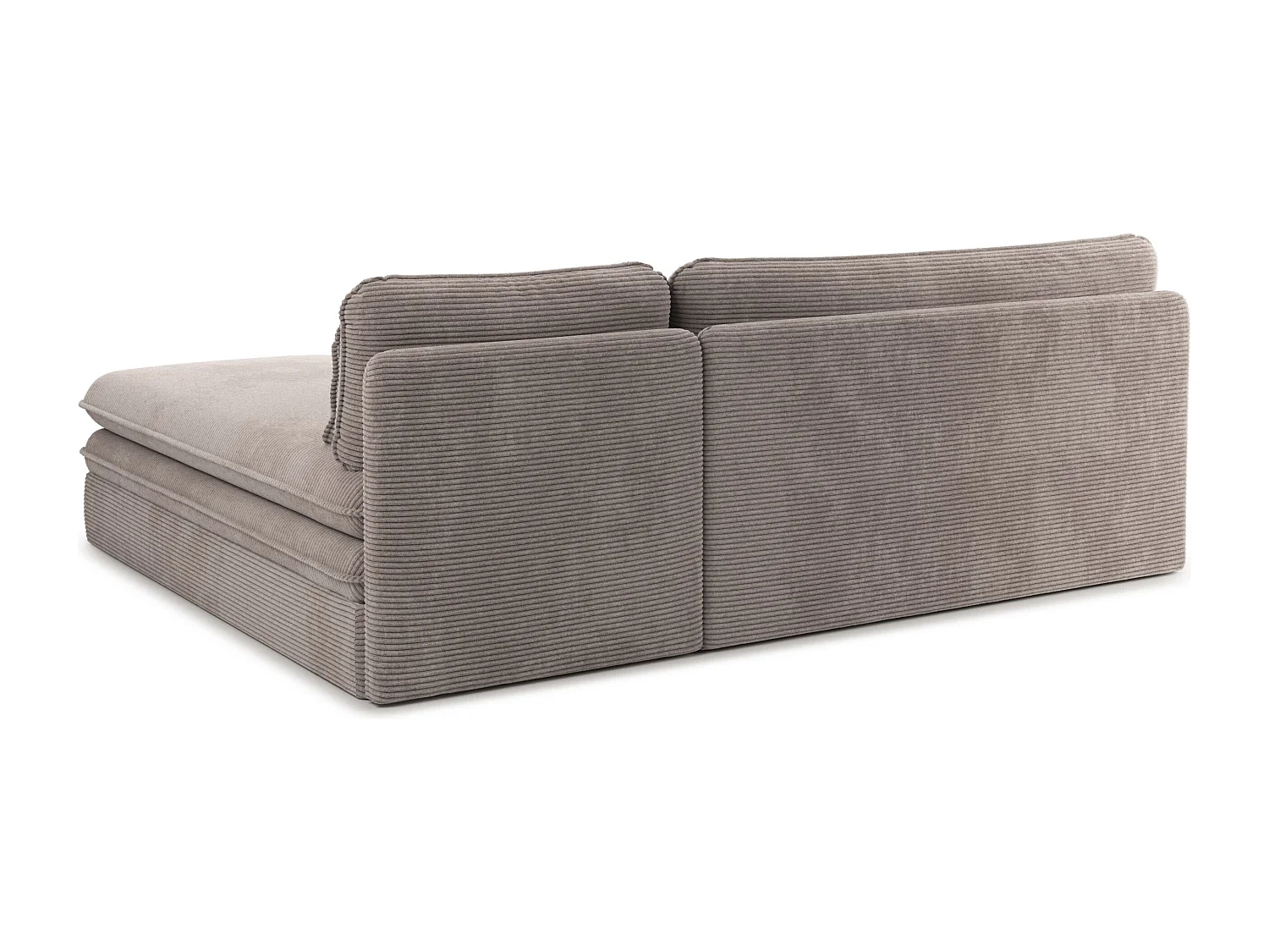 Canapé d'angle réversible convertible velours côtelé 4 places taupe SERON