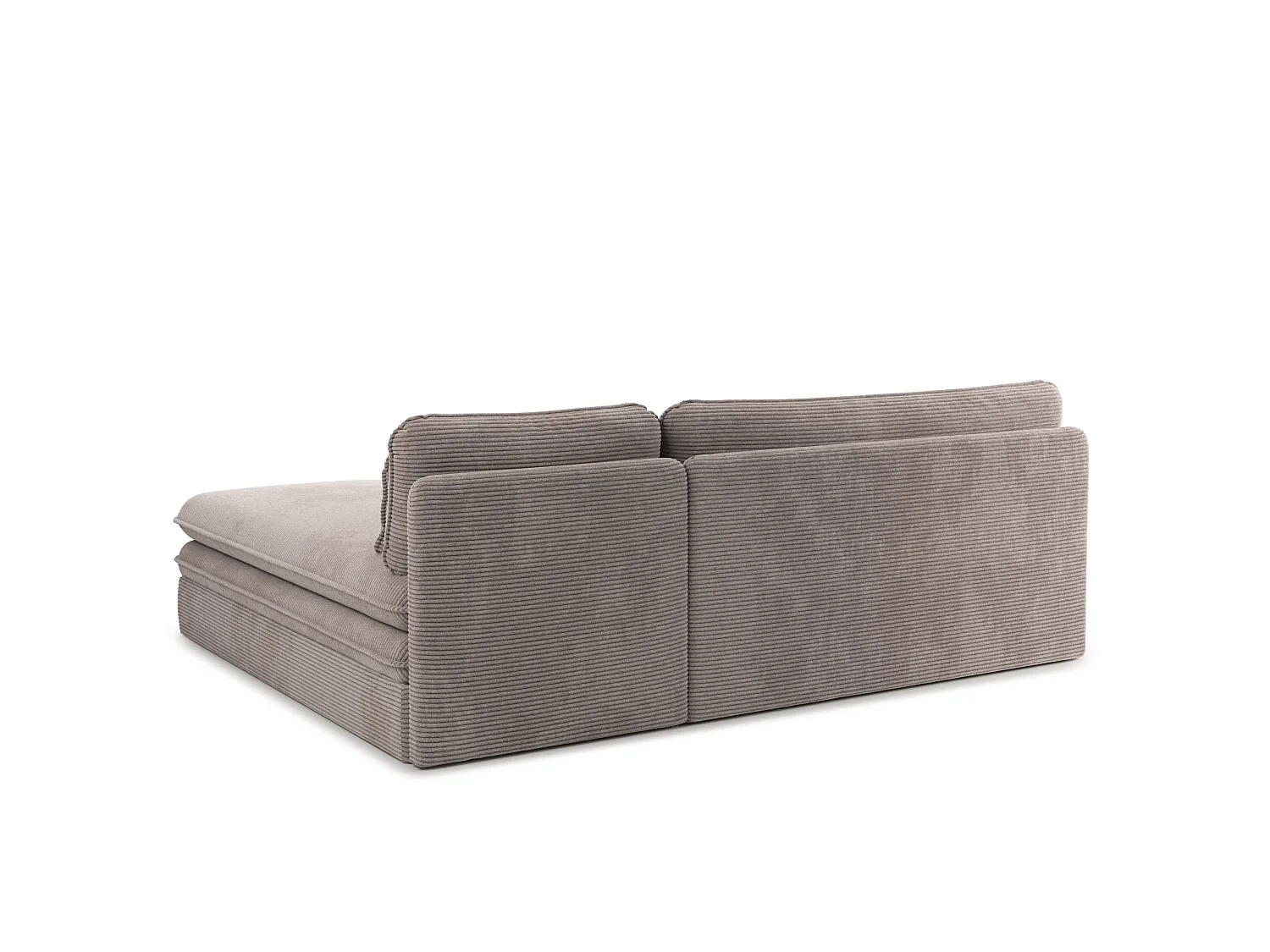 Canapé d'angle réversible convertible velours côtelé 4 places taupe SERON