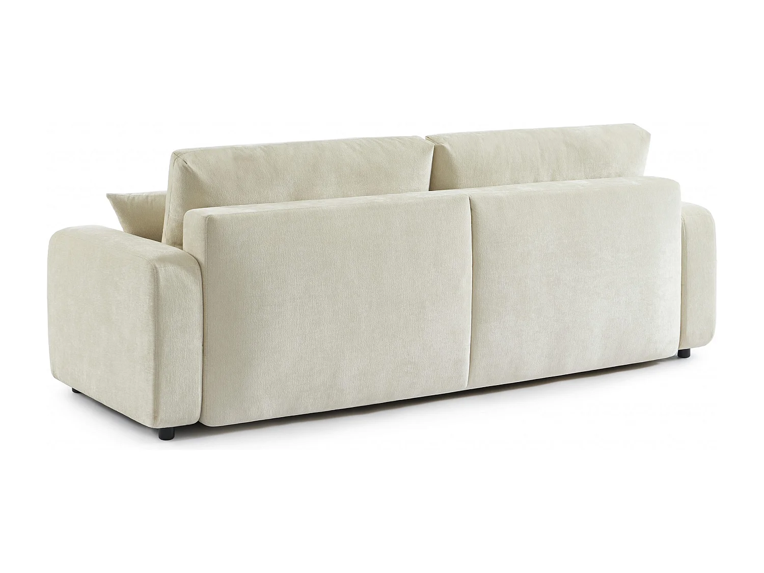 Canapé droit convertible tissu 3 places beige KYRON