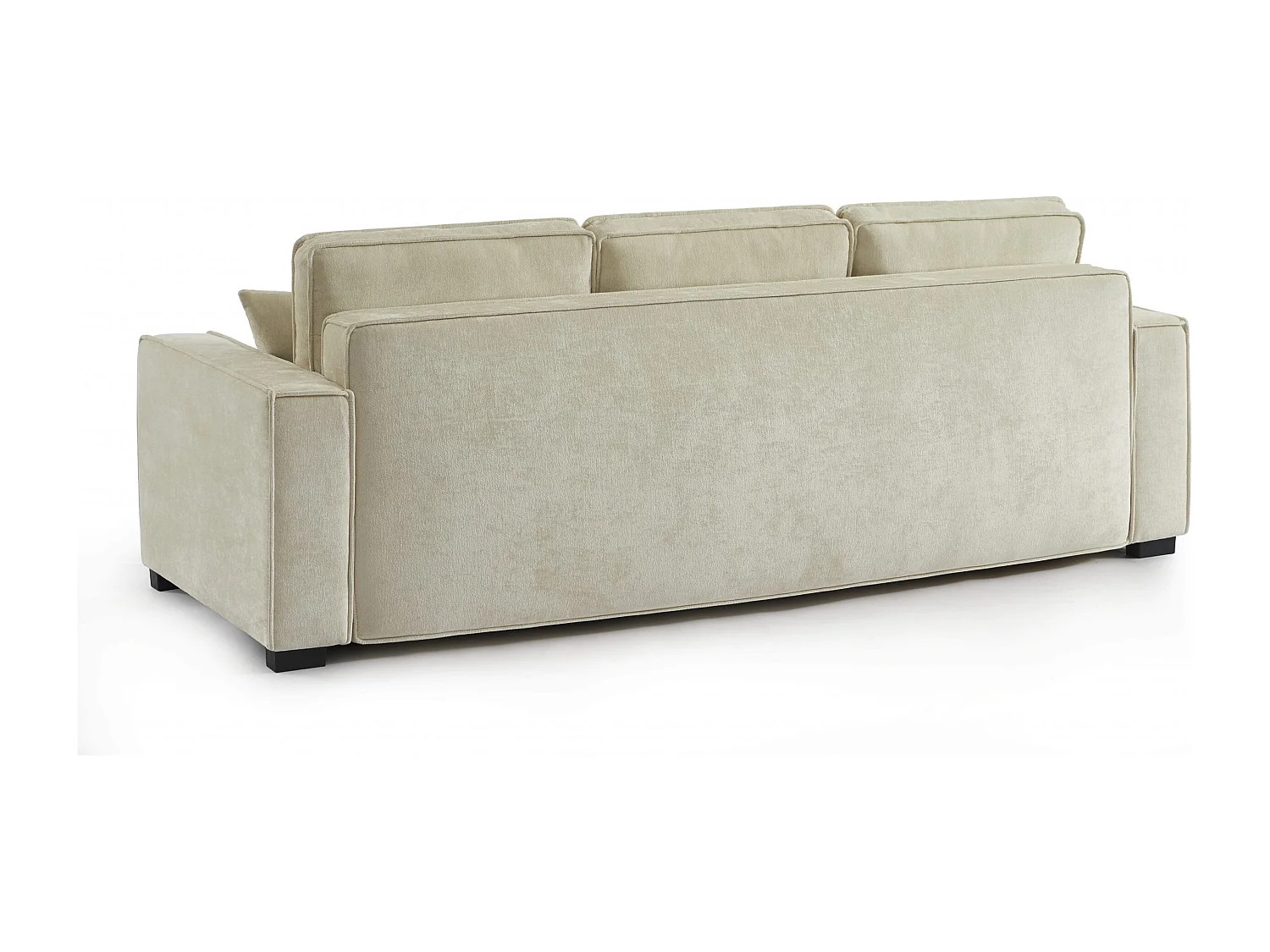 Canapé droit convertible tissu 3 places beige ORYON