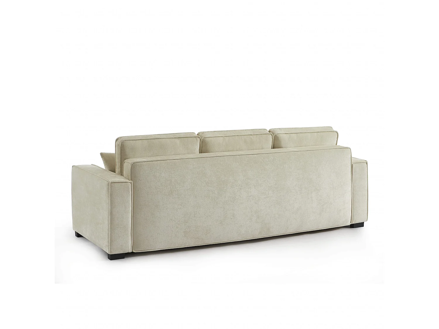 Canapé droit convertible tissu 3 places beige ORYON