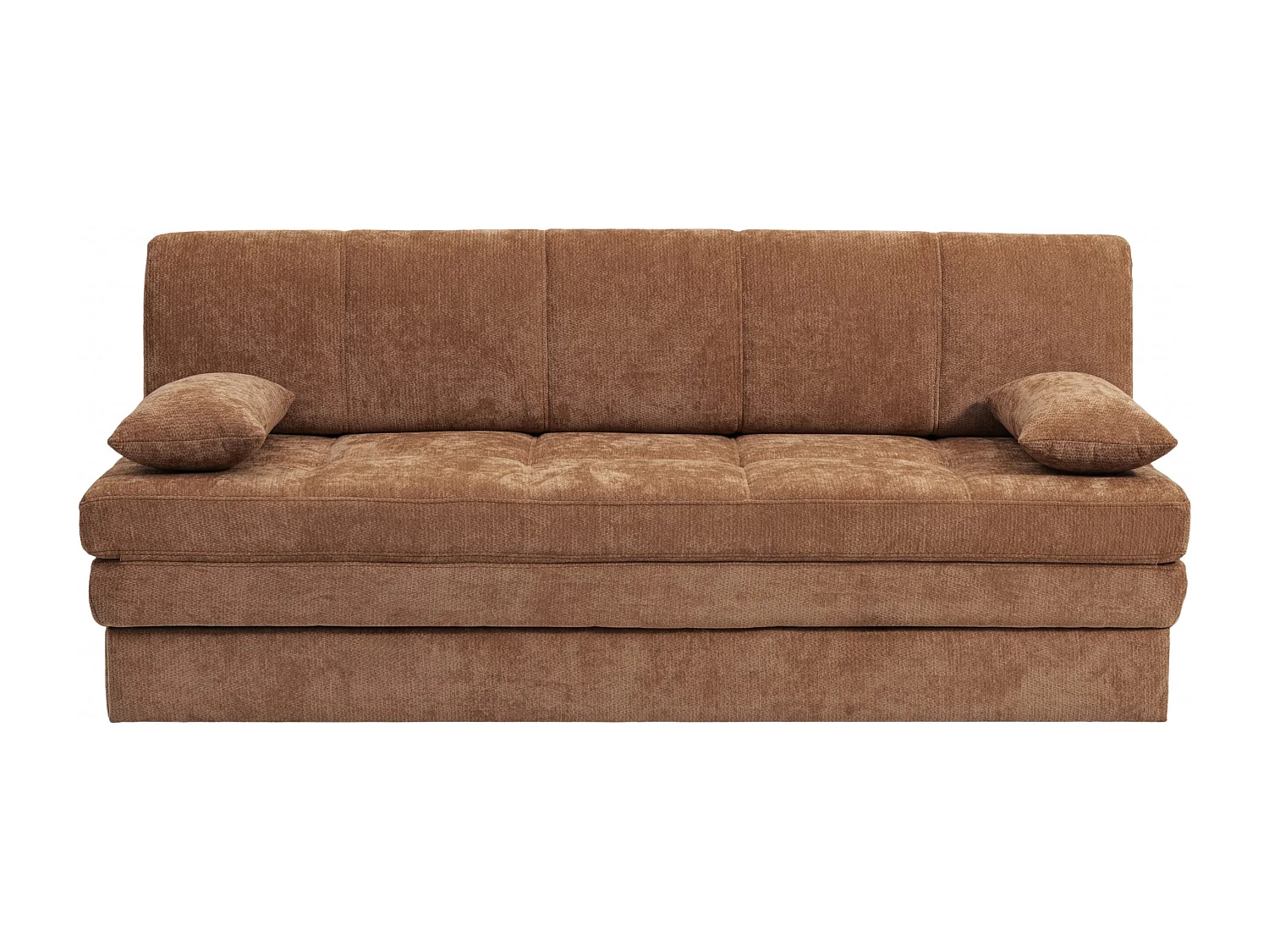 Canapé droit convertible tissu 3 places terracotta ALVIA