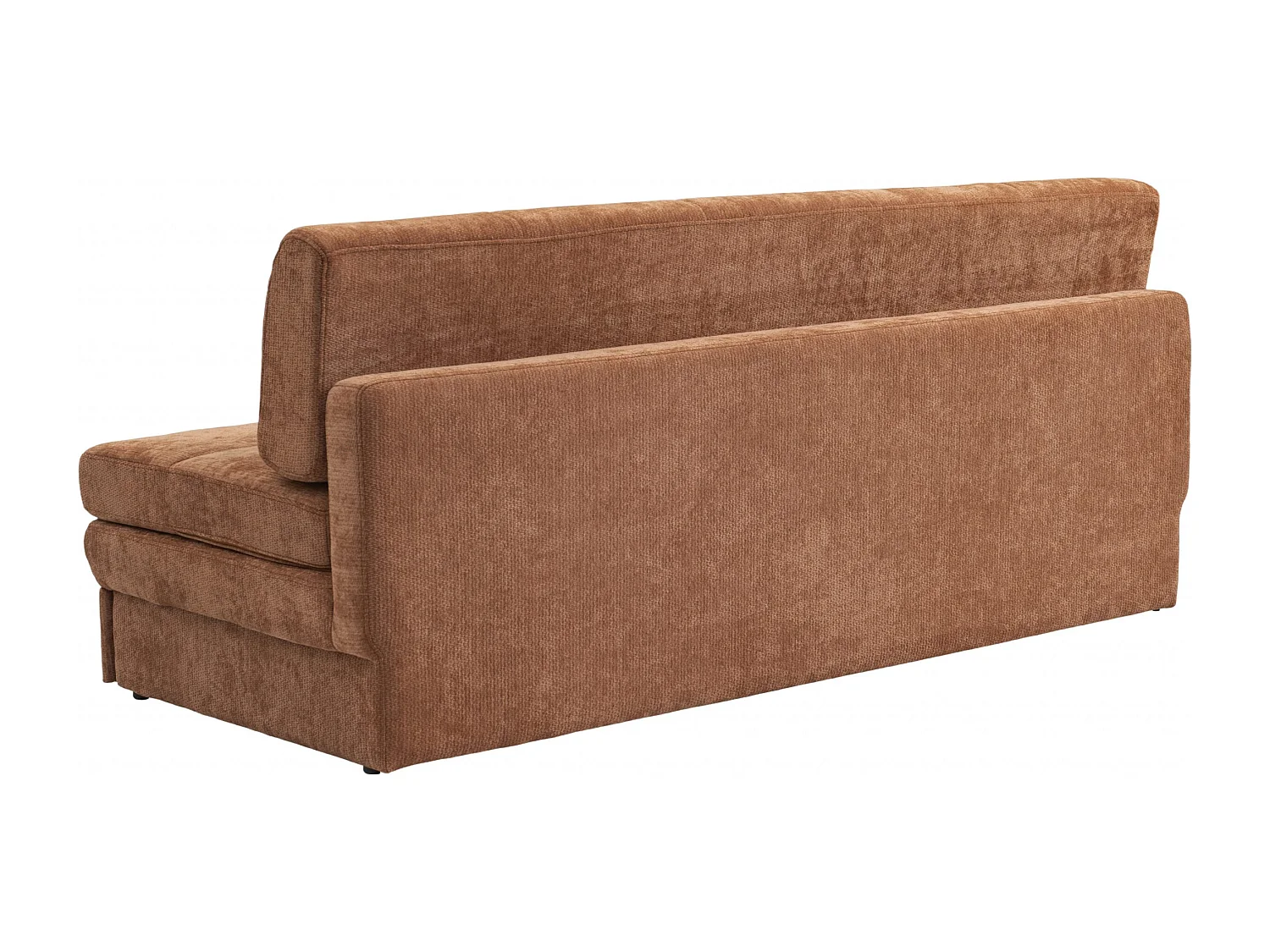 Canapé droit convertible tissu 3 places terracotta ALVIA
