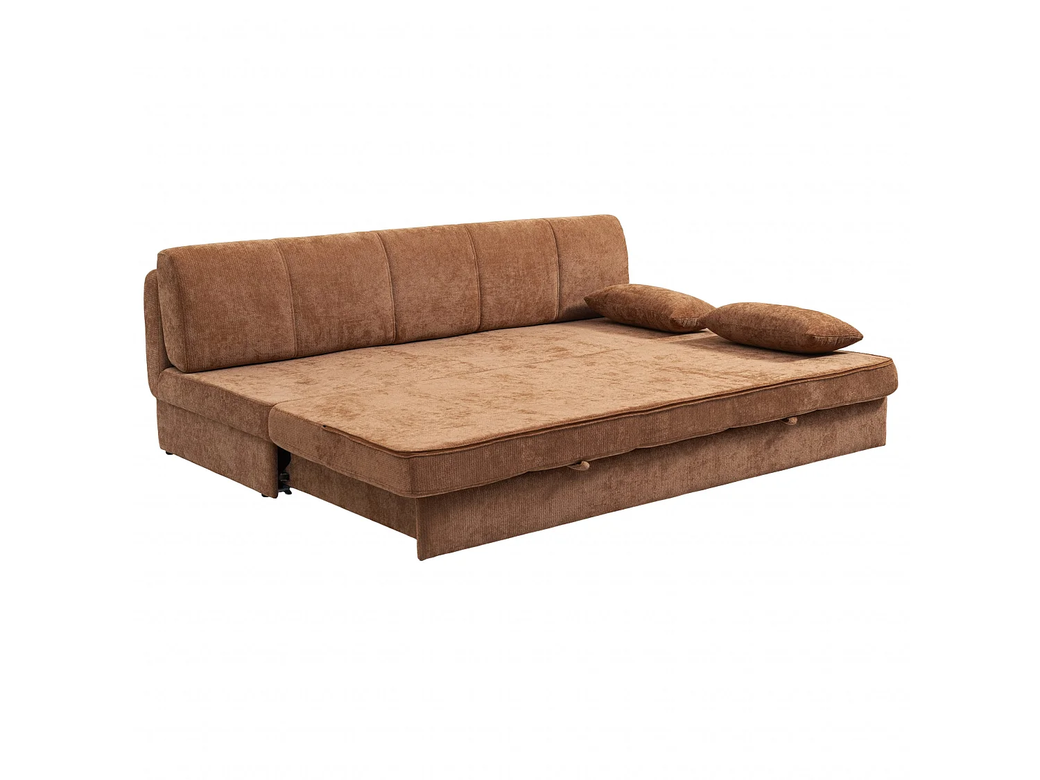 Canapé droit convertible tissu 3 places terracotta ALVIA