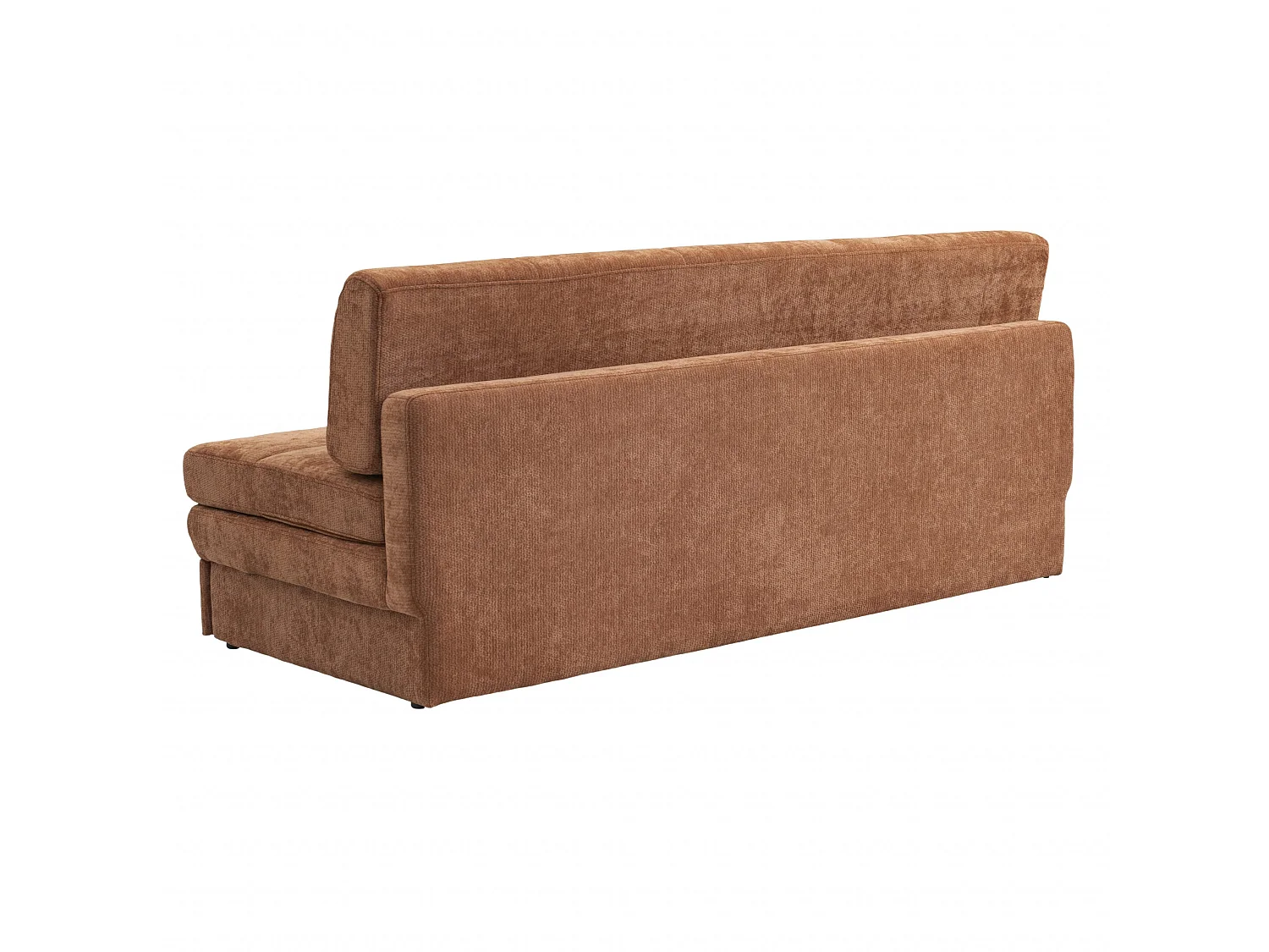 Canapé droit convertible tissu 3 places terracotta ALVIA