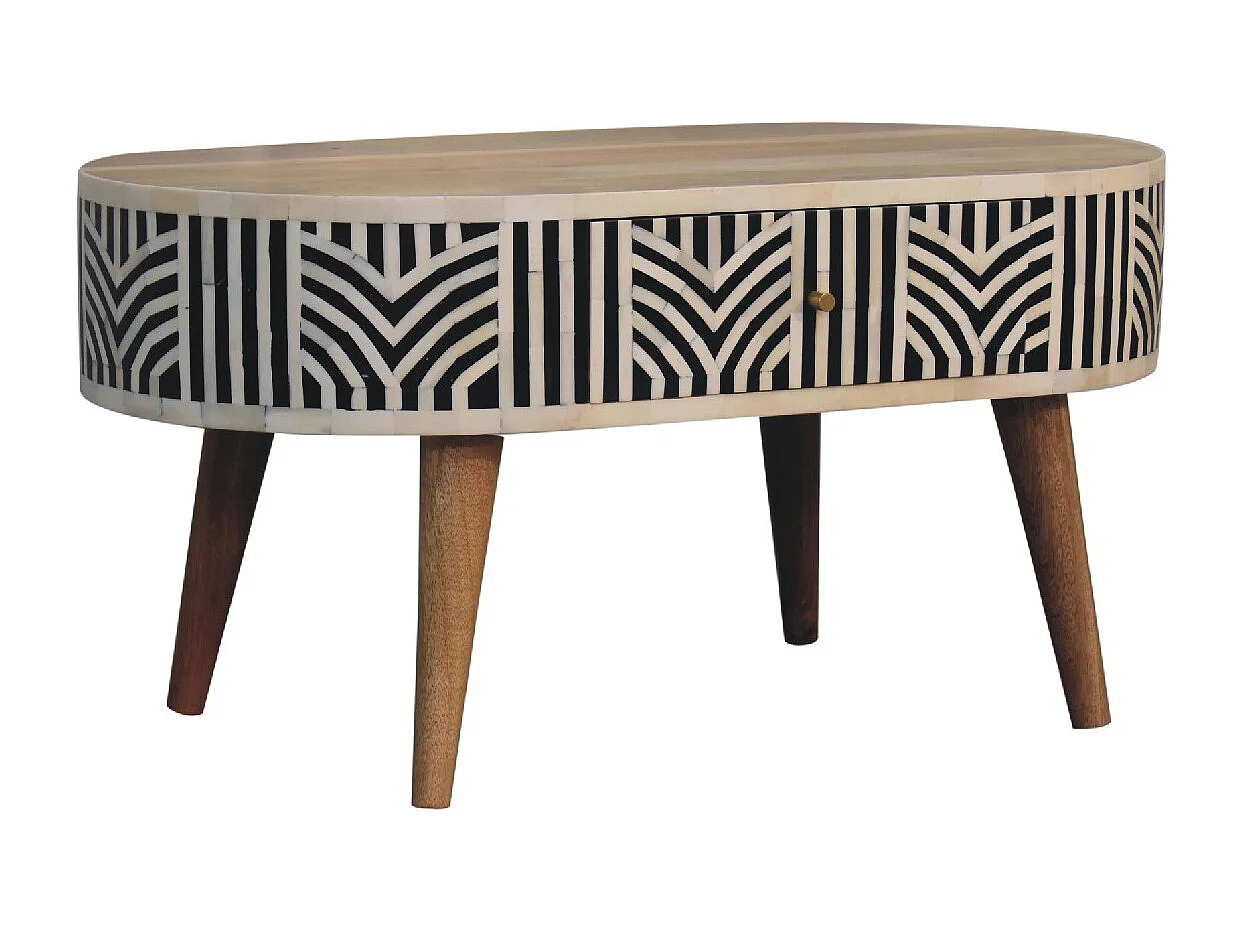 Artisan Furniture Table Basse Edessa en Marqueterie d’Os
