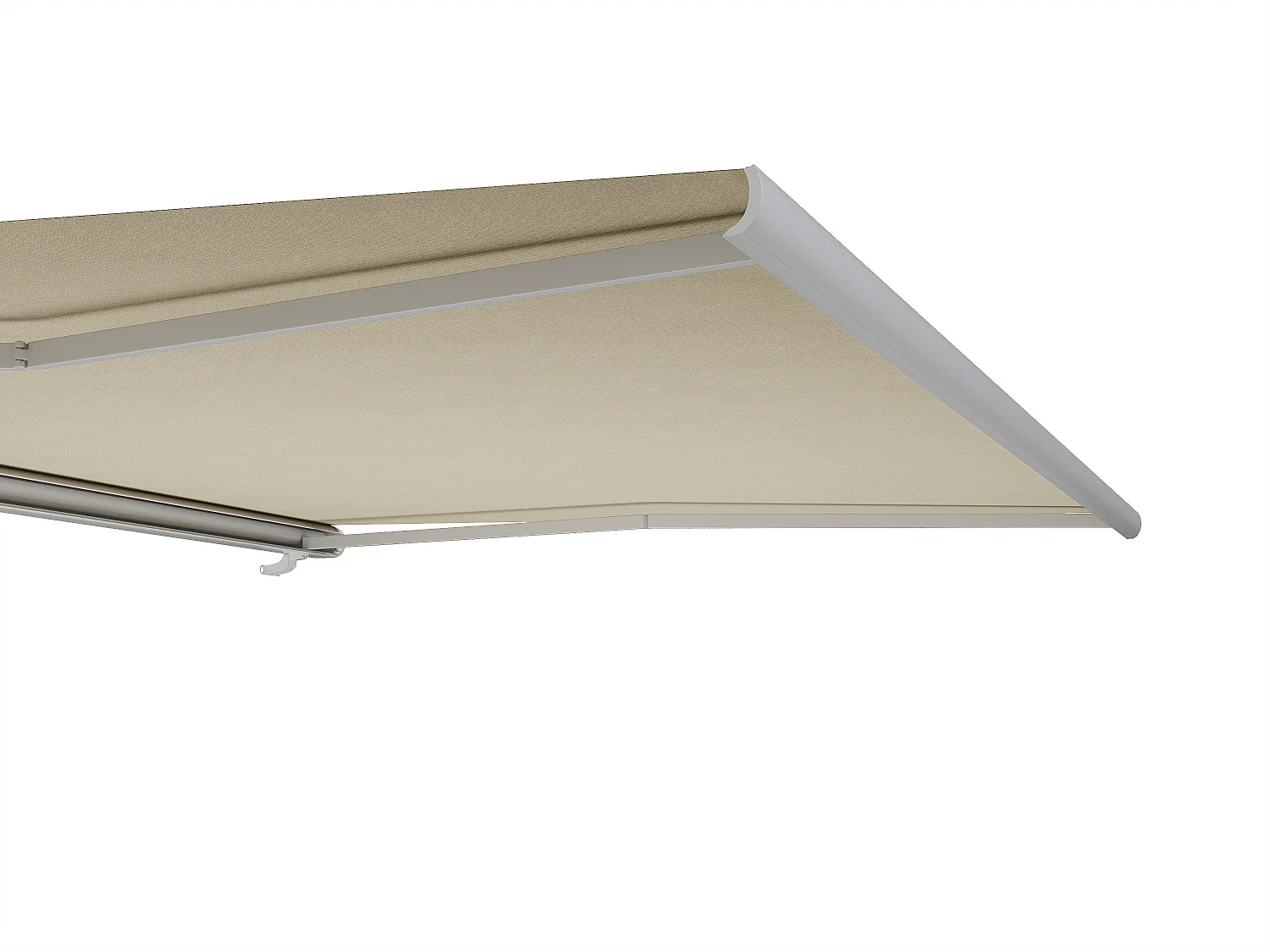 Store banne motorisé à leds avec coffre intégral et capteur de vent 5 x 3,5 m - toile acrylique beige - GALAXA