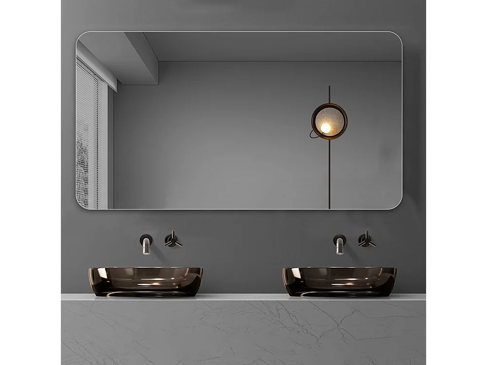 Badkamerspiegel van 70x90 cm in verzilverd glas - Zonder frame