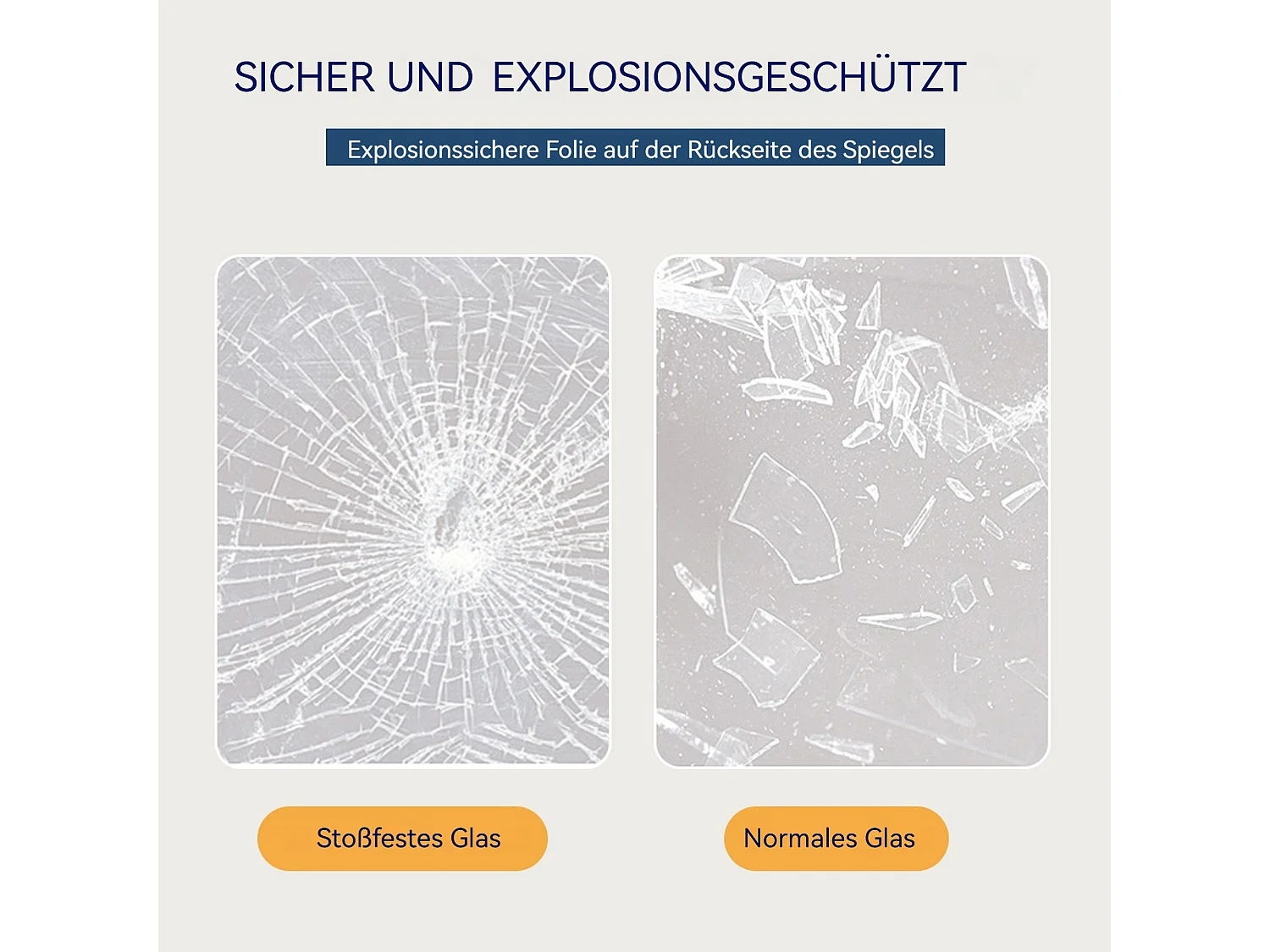 Miroir LED rond 80 cm avec anti-buée et 3 températures - Verre et métal argenté