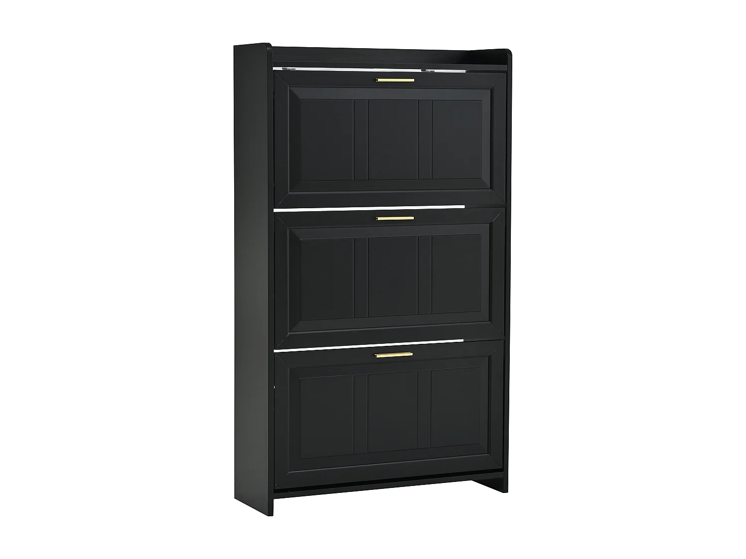 Meuble à chaussures 70 x 24 x 120 cm avec 6 compartiments - Noir