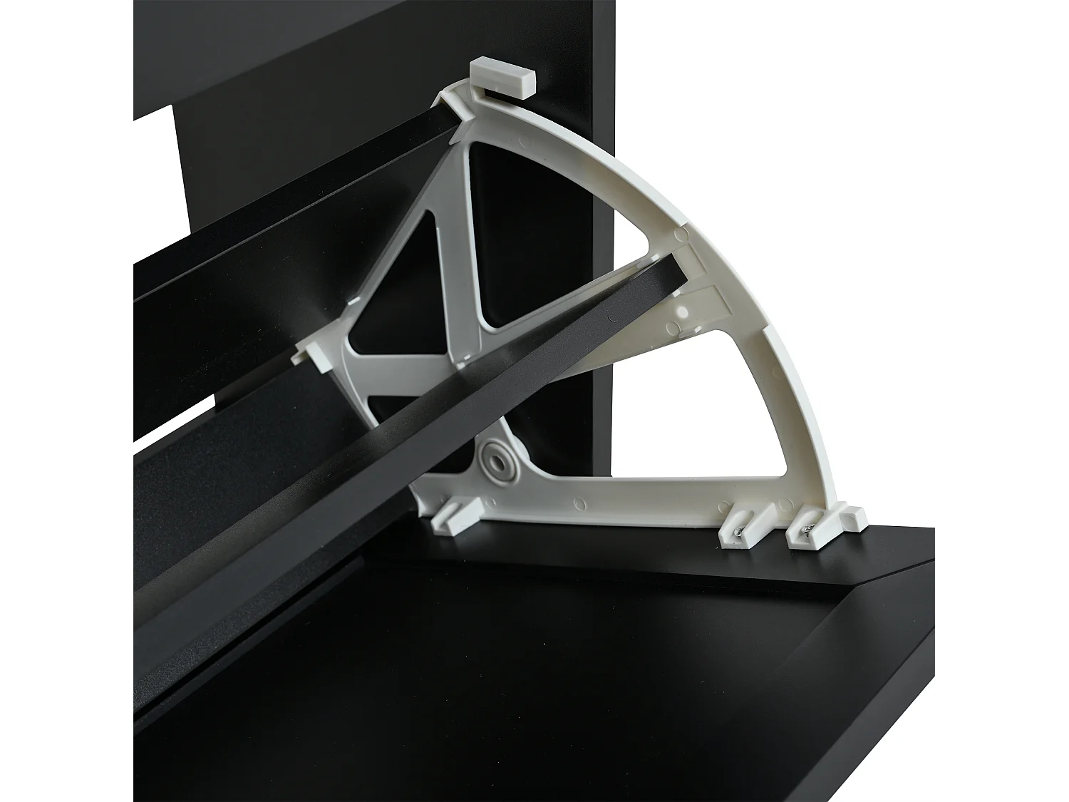 Meuble à chaussures 70 x 24 x 120 cm avec 6 compartiments - Noir