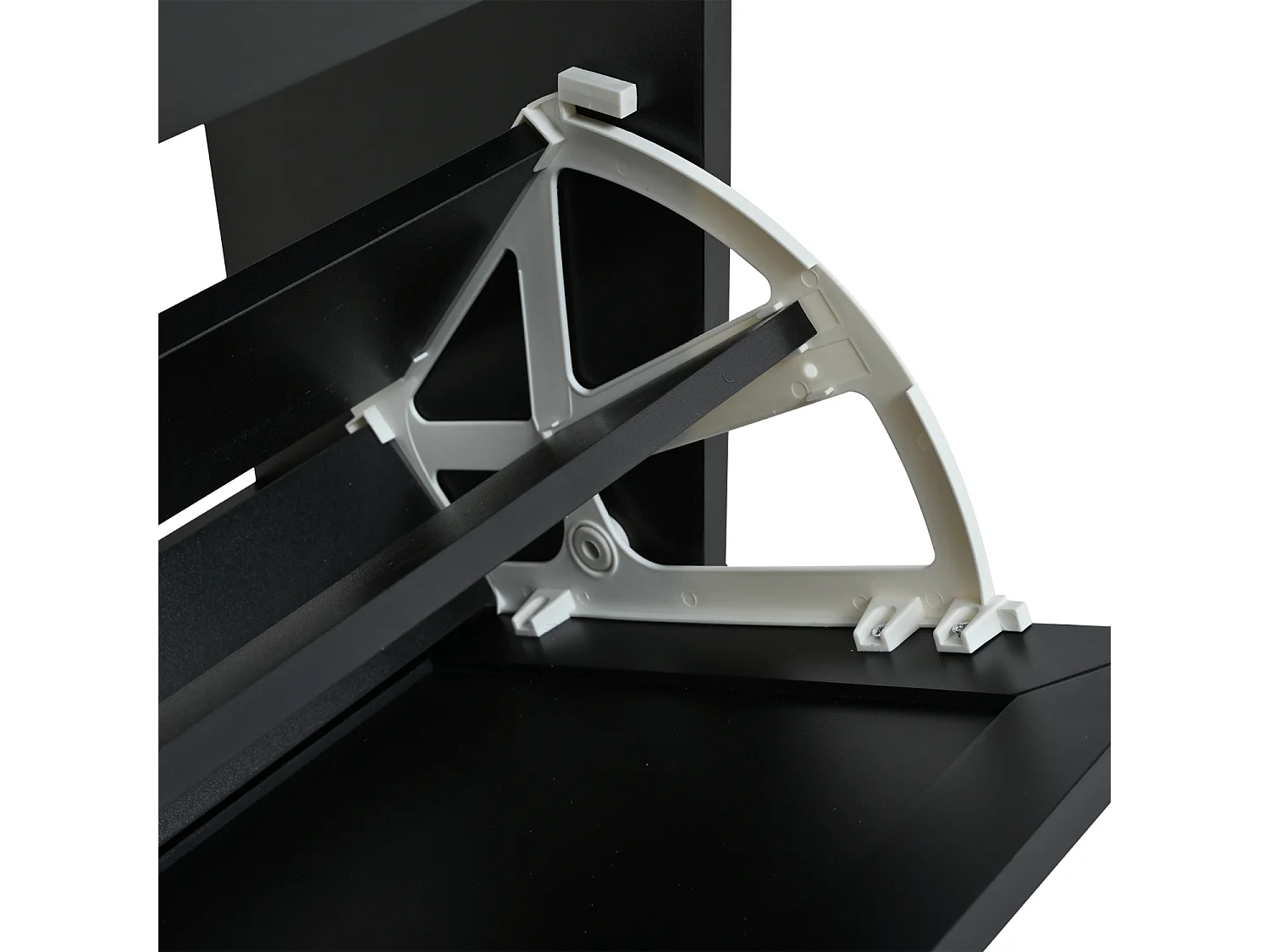 Lot de 2 meuble à chaussures 70 x 24 x 120 cm avec 3 portes - Noir