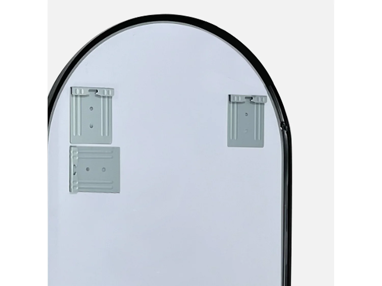 Miroir de salle de bain ovale 50x80 cm en verre argenté