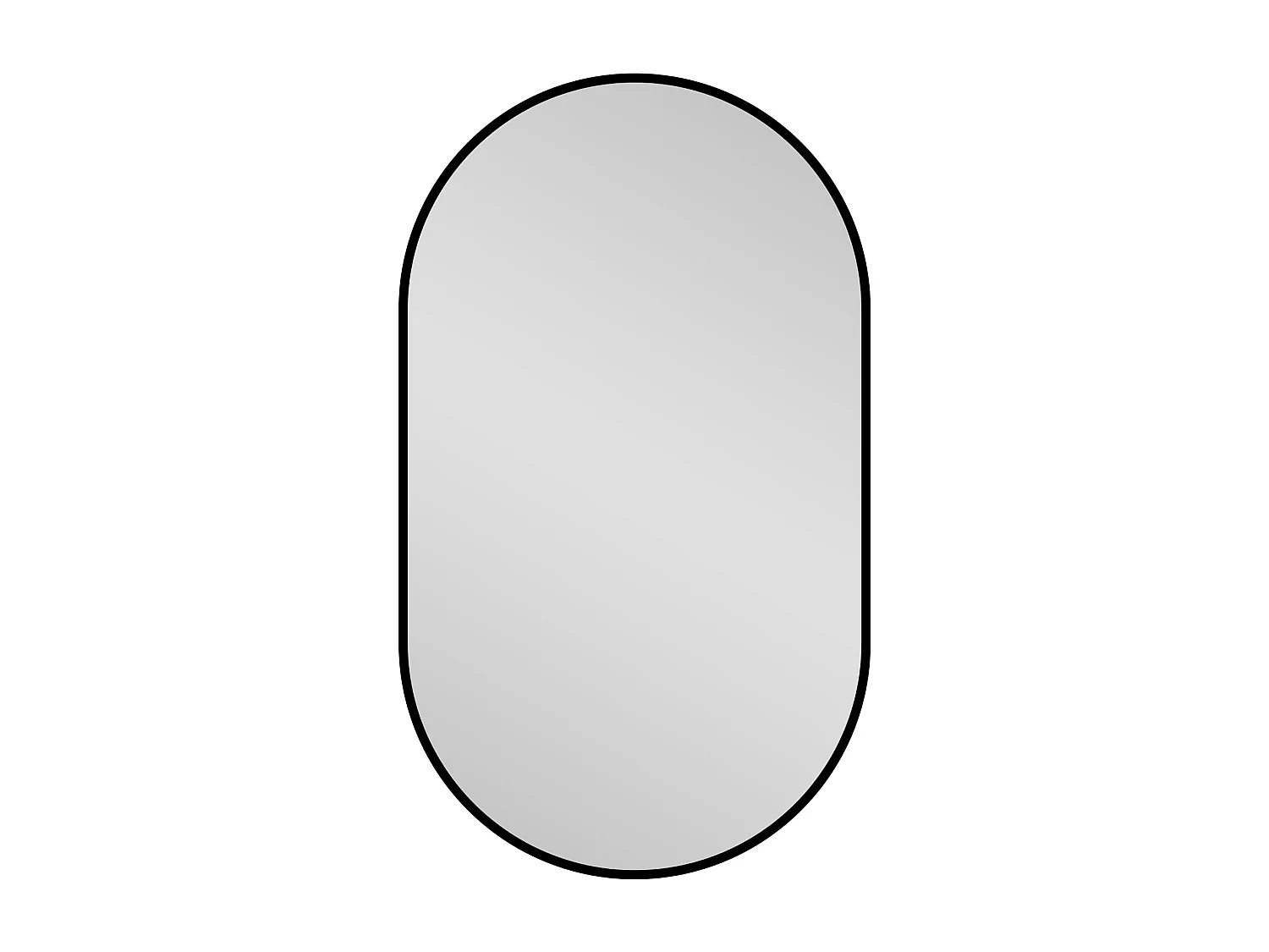 Miroir de salle de bain ovale 50x80 cm en verre argenté
