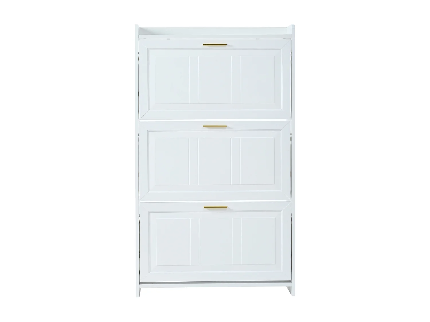 Meuble à chaussures 70 x 24 x 120 cm avec 6 compartiments - Blanc