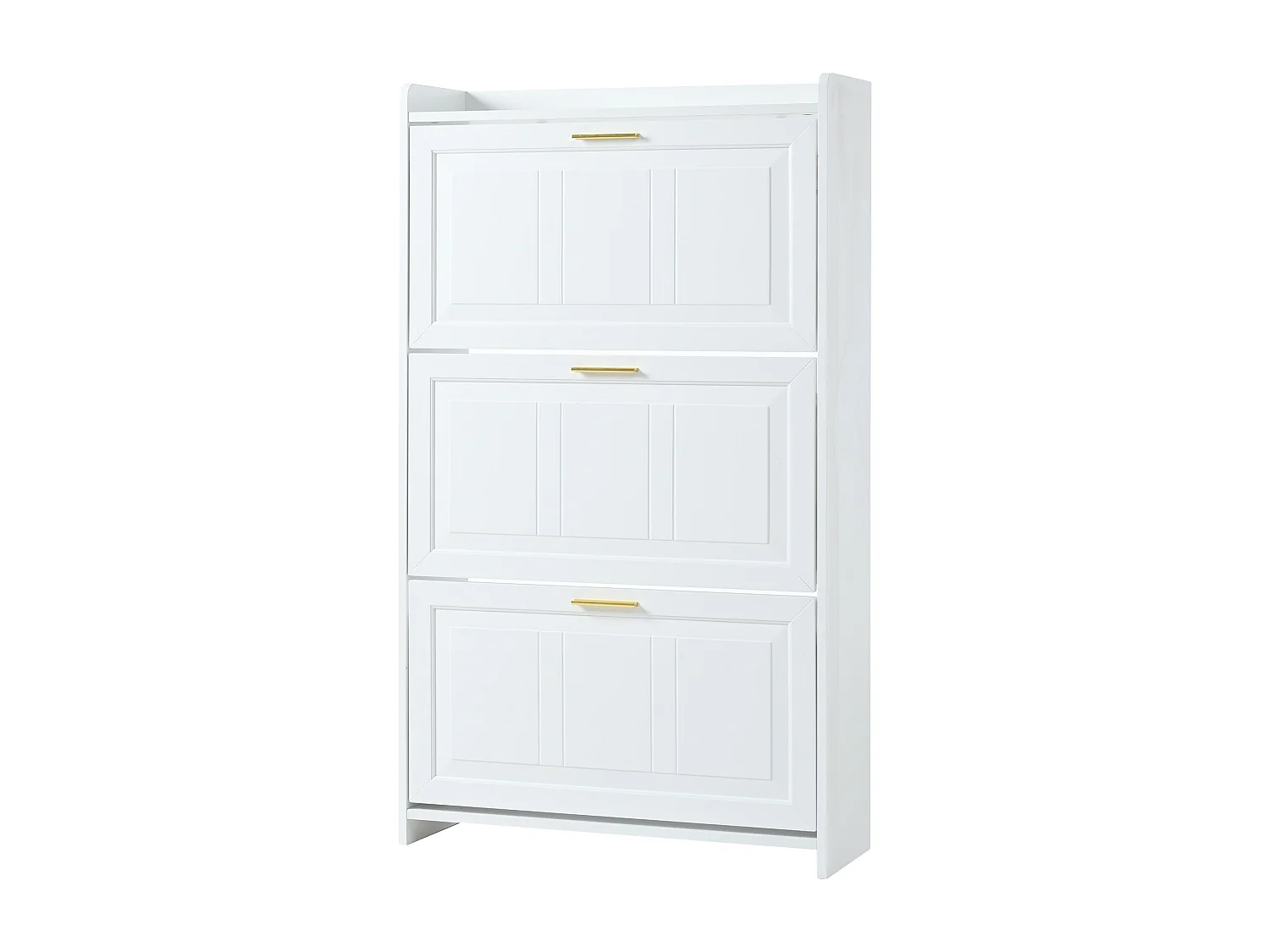 Meuble à chaussures 70 x 24 x 120 cm avec 6 compartiments - Blanc