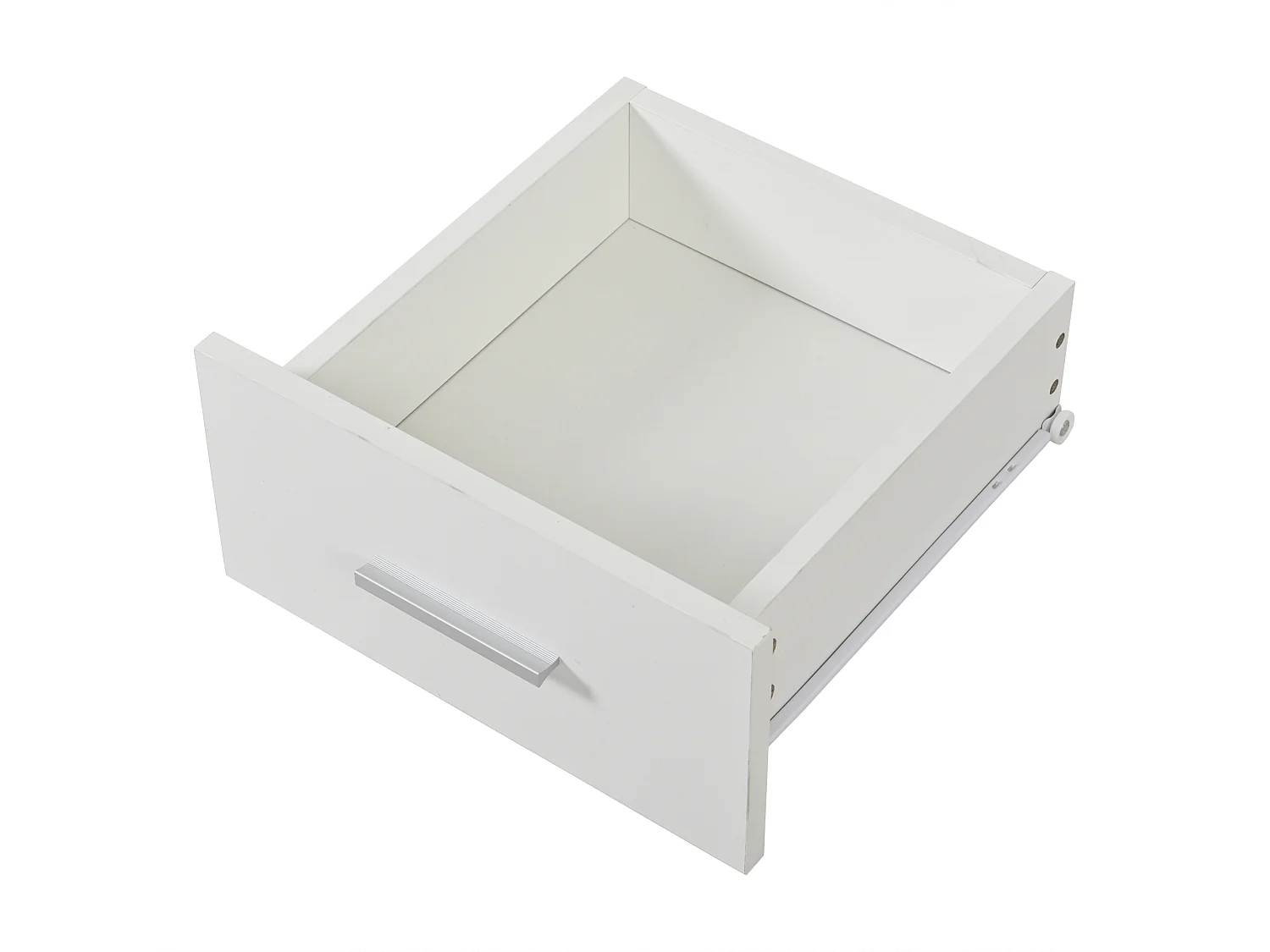 Buffet LED avec étagères réglables, 3 tiroirs et 3 portes - Finition brillant blanc